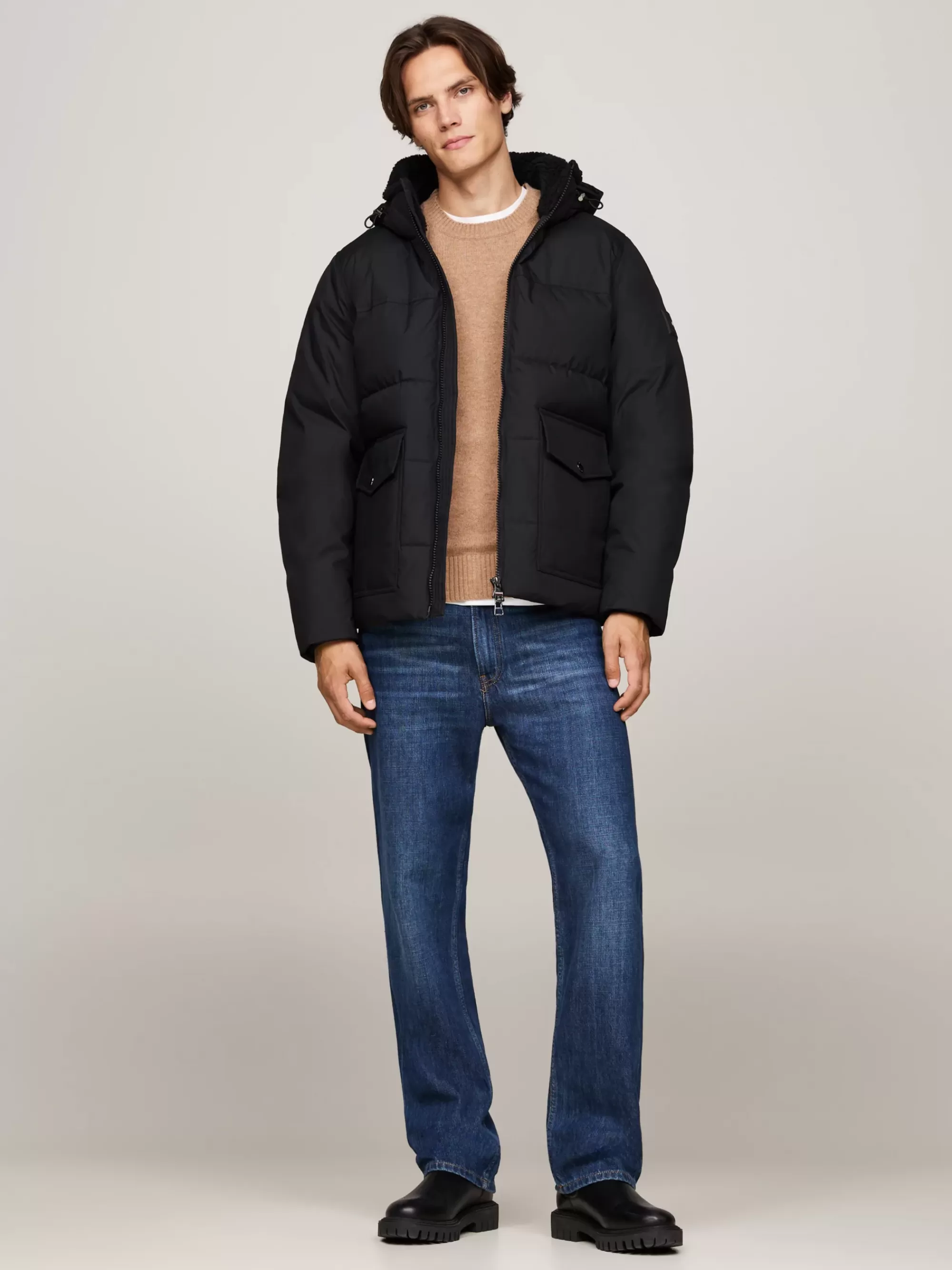 Jassen & Jacks*Tommy Hilfiger Rockie Waterafstotend Gewatteerd Jack BLACK