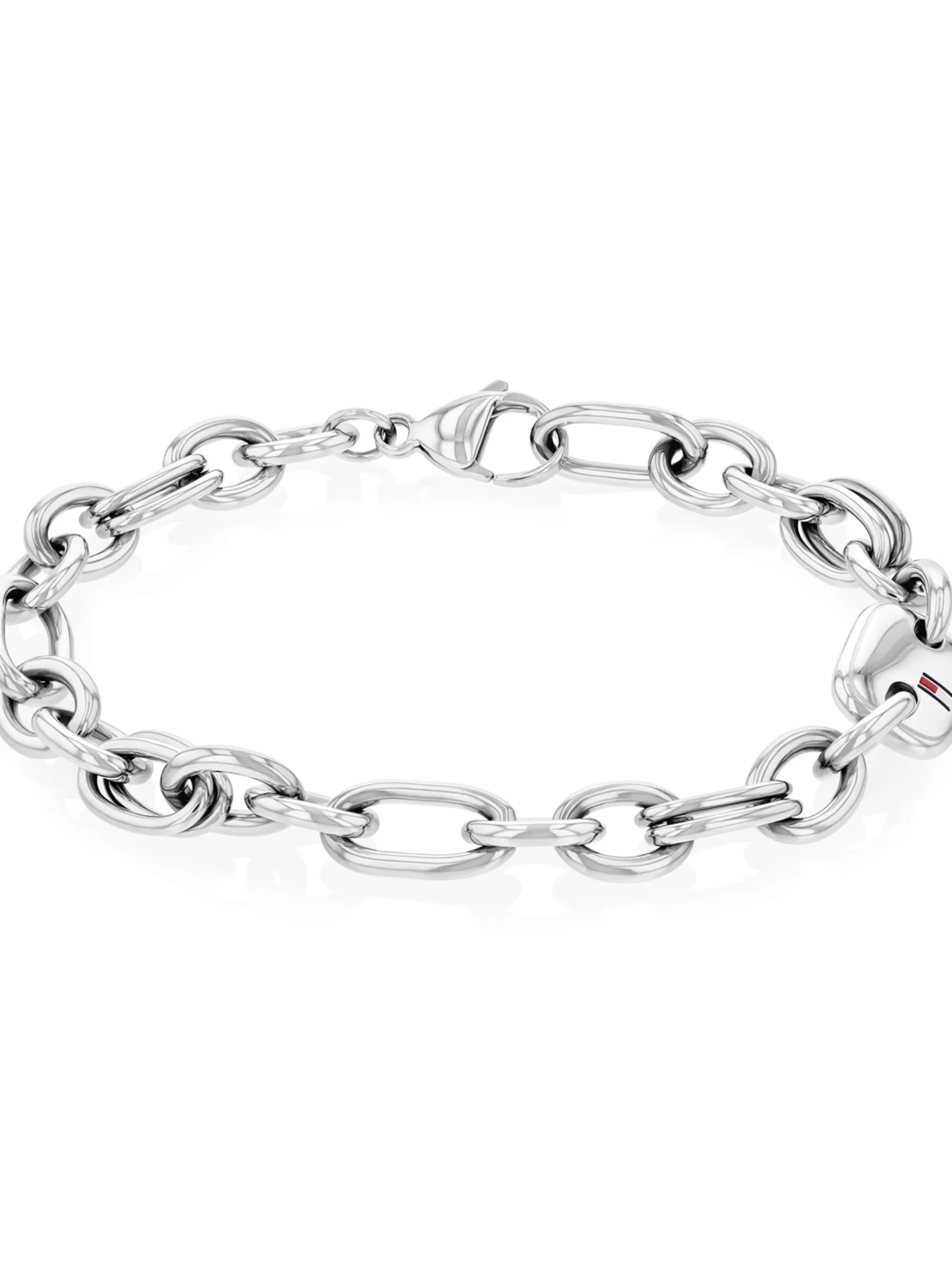 Sieraden*Tommy Hilfiger Roestvrijstalen Armband Met Contrasterende Schakels SILVER