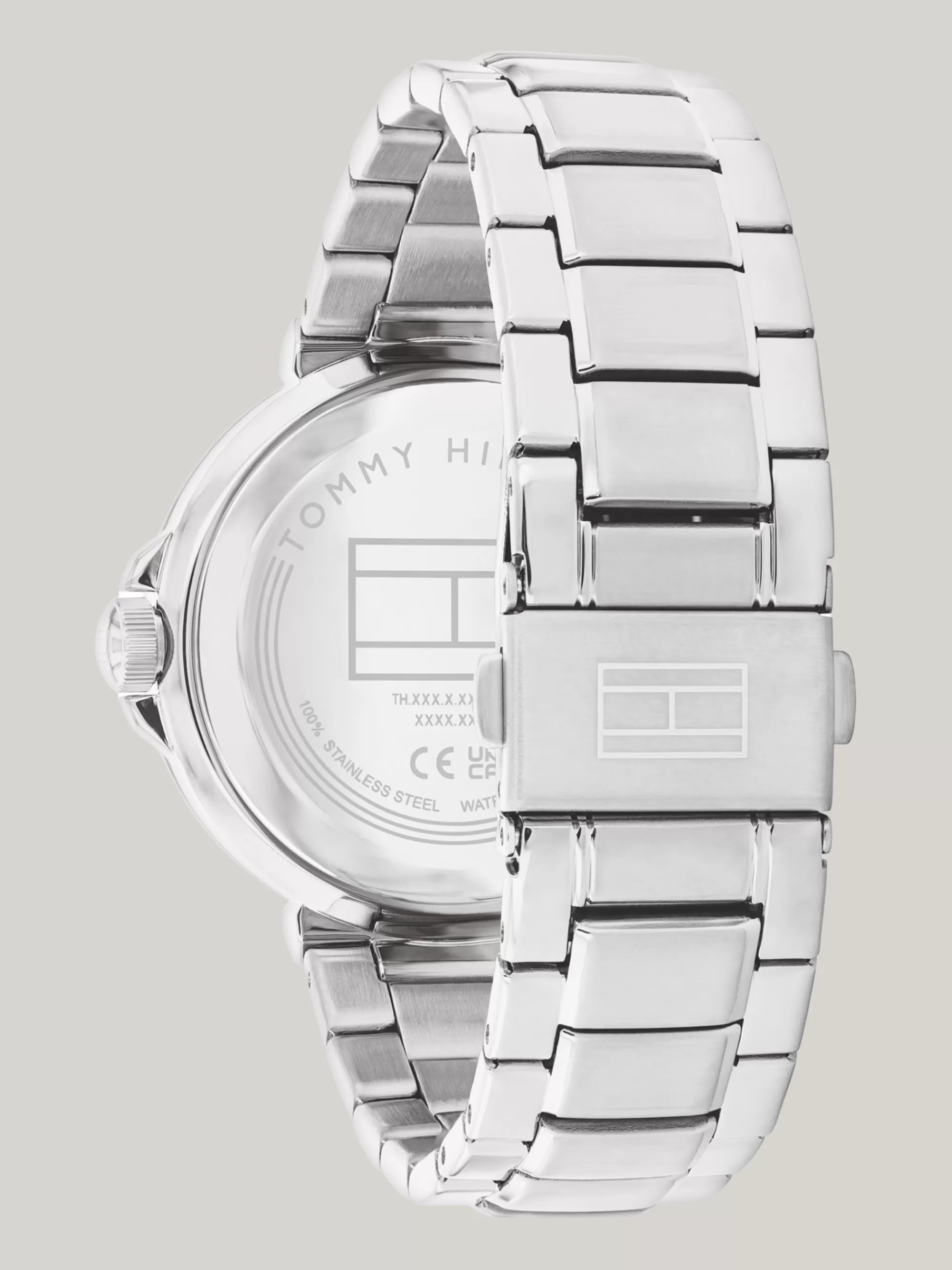 Horloges*Tommy Hilfiger Roestvrijstalen Horloge Met Blauwe Wijzerplaat SILVER