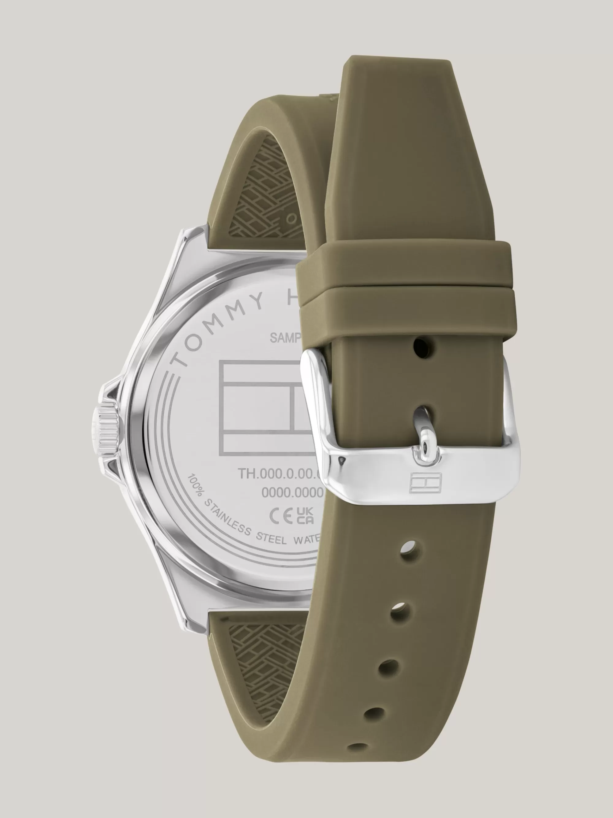 Horloges*Tommy Hilfiger Roestvrijstalen Horloge Met Groene Band GREEN