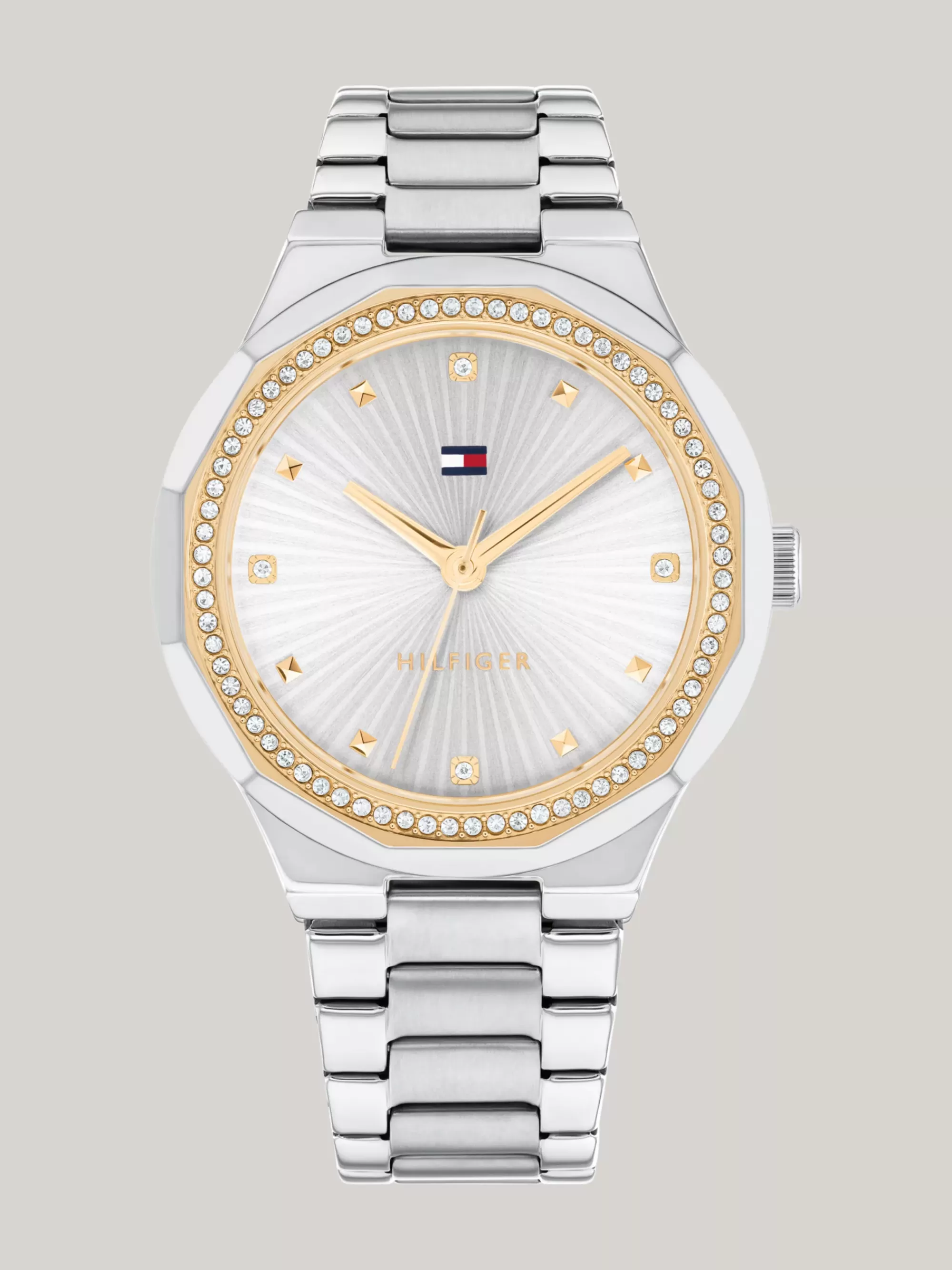 Horloges*Tommy Hilfiger Roestvrijstalen Horloge Met Kristallen SILVER