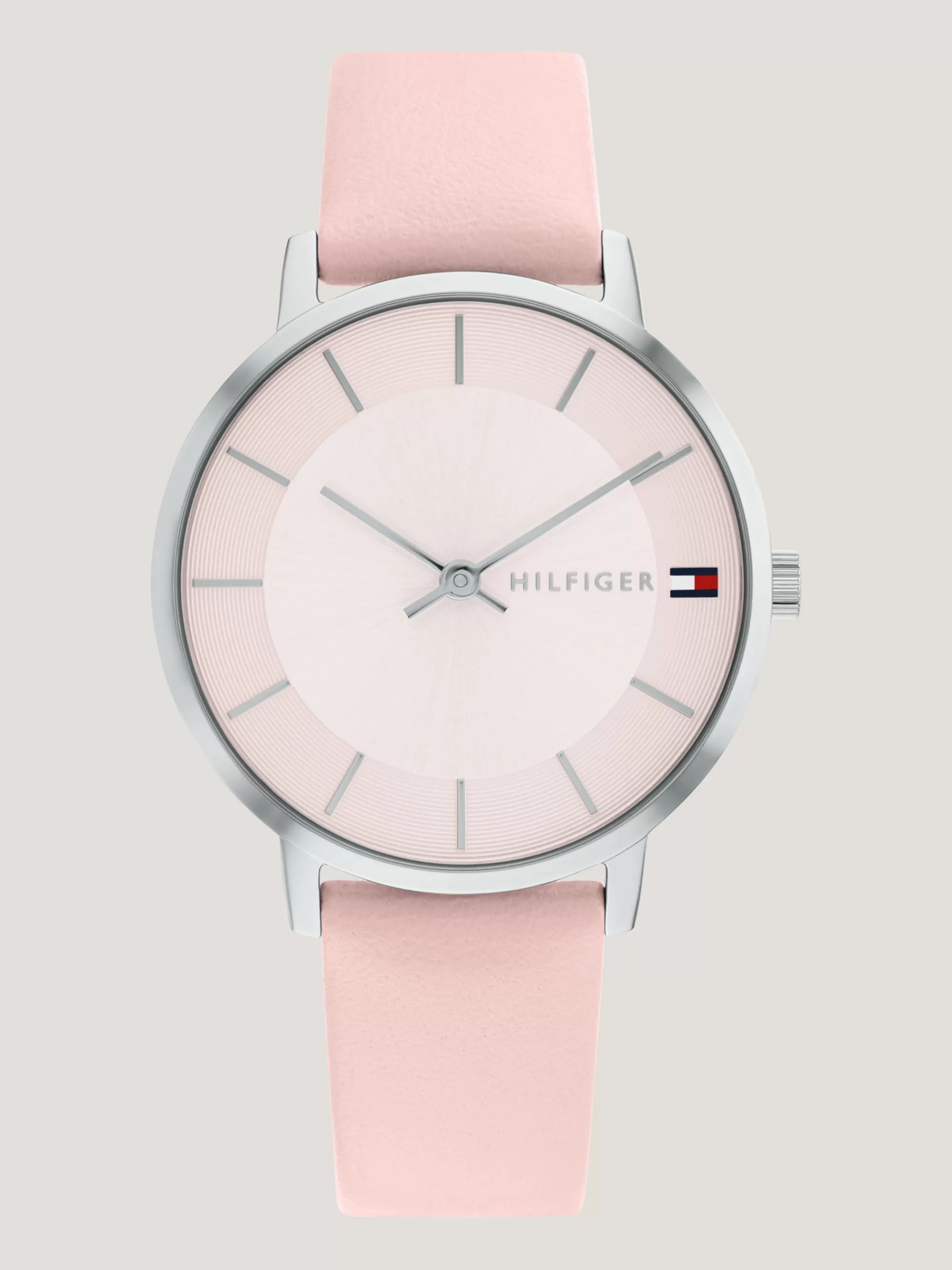 Horloges*Tommy Hilfiger Roestvrijstalen Horloge Met Poederroze Band SILVER