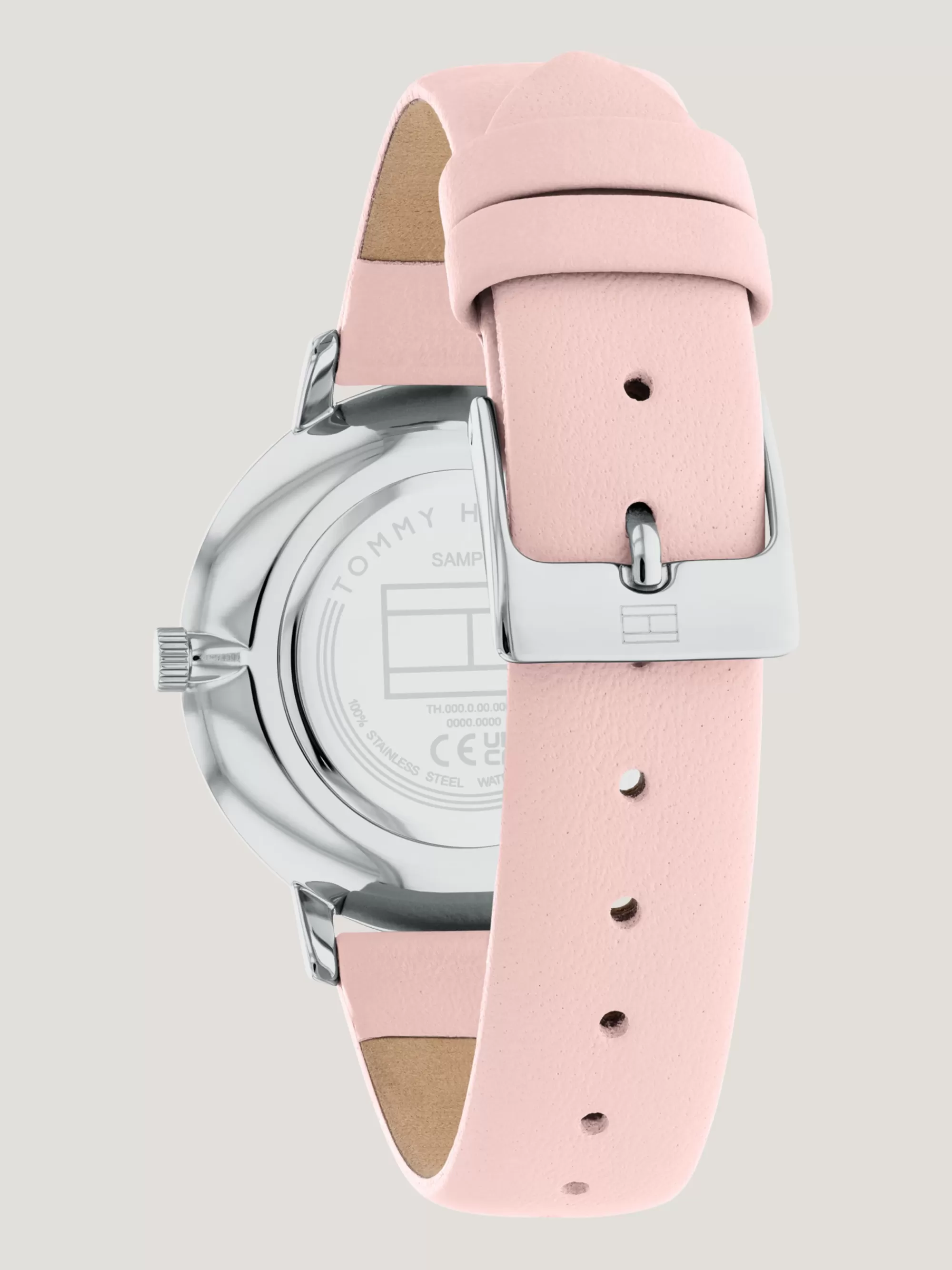 Horloges*Tommy Hilfiger Roestvrijstalen Horloge Met Poederroze Band SILVER