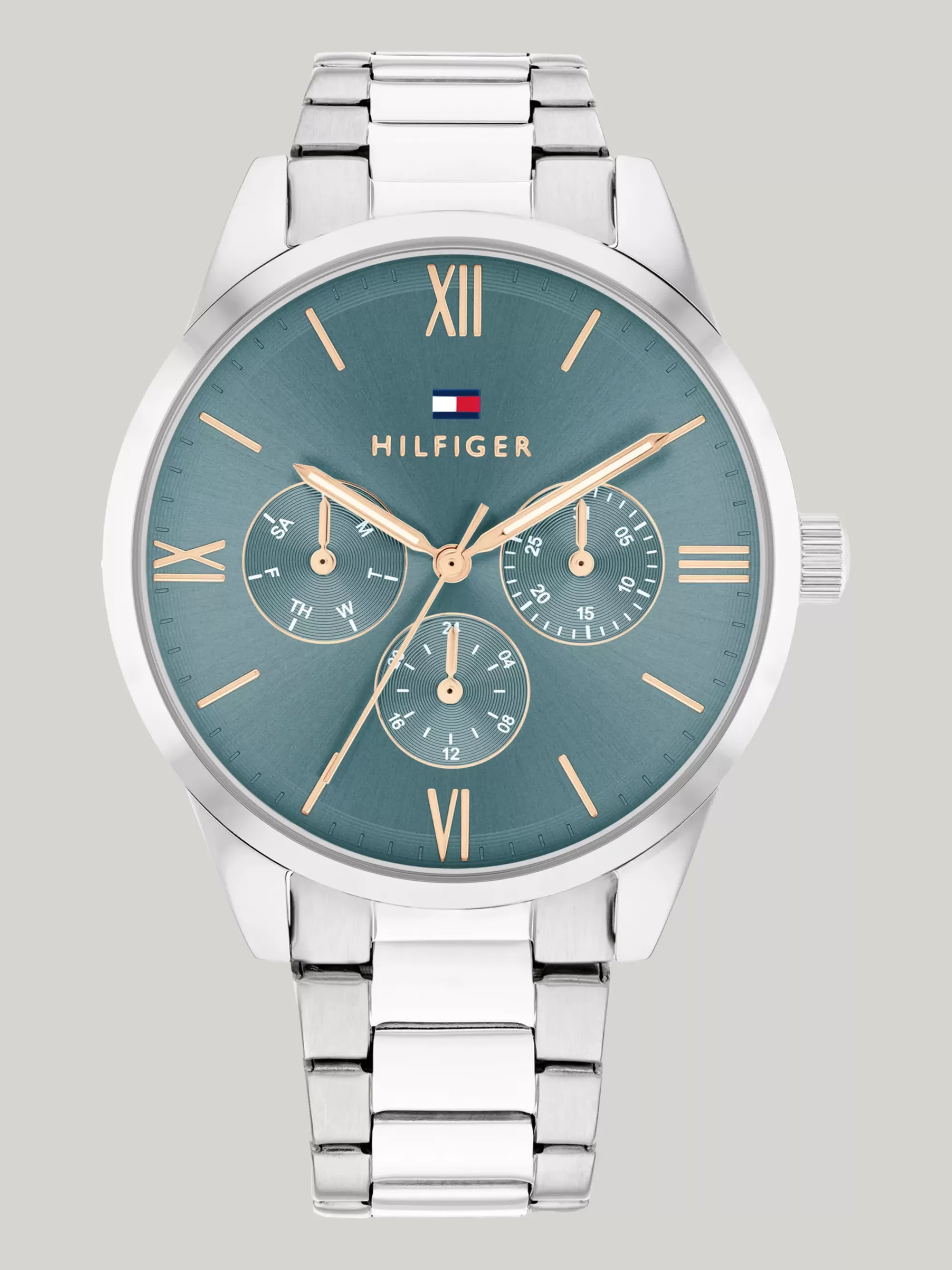 Horloges*Tommy Hilfiger Roestvrijstalen Horloge Met Ronde Wijzerplaat SILVER