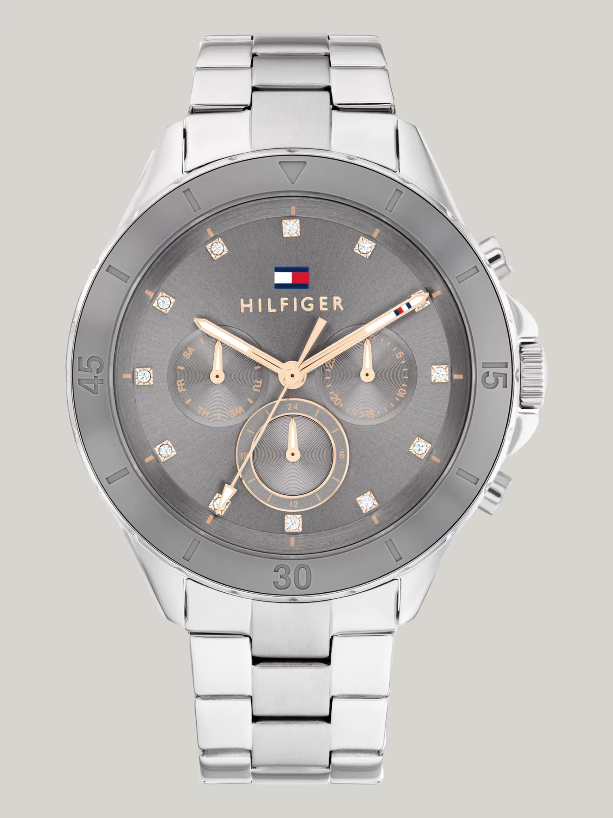 Horloges*Tommy Hilfiger Roestvrijstalen Horloge Met Schakelband SILVER