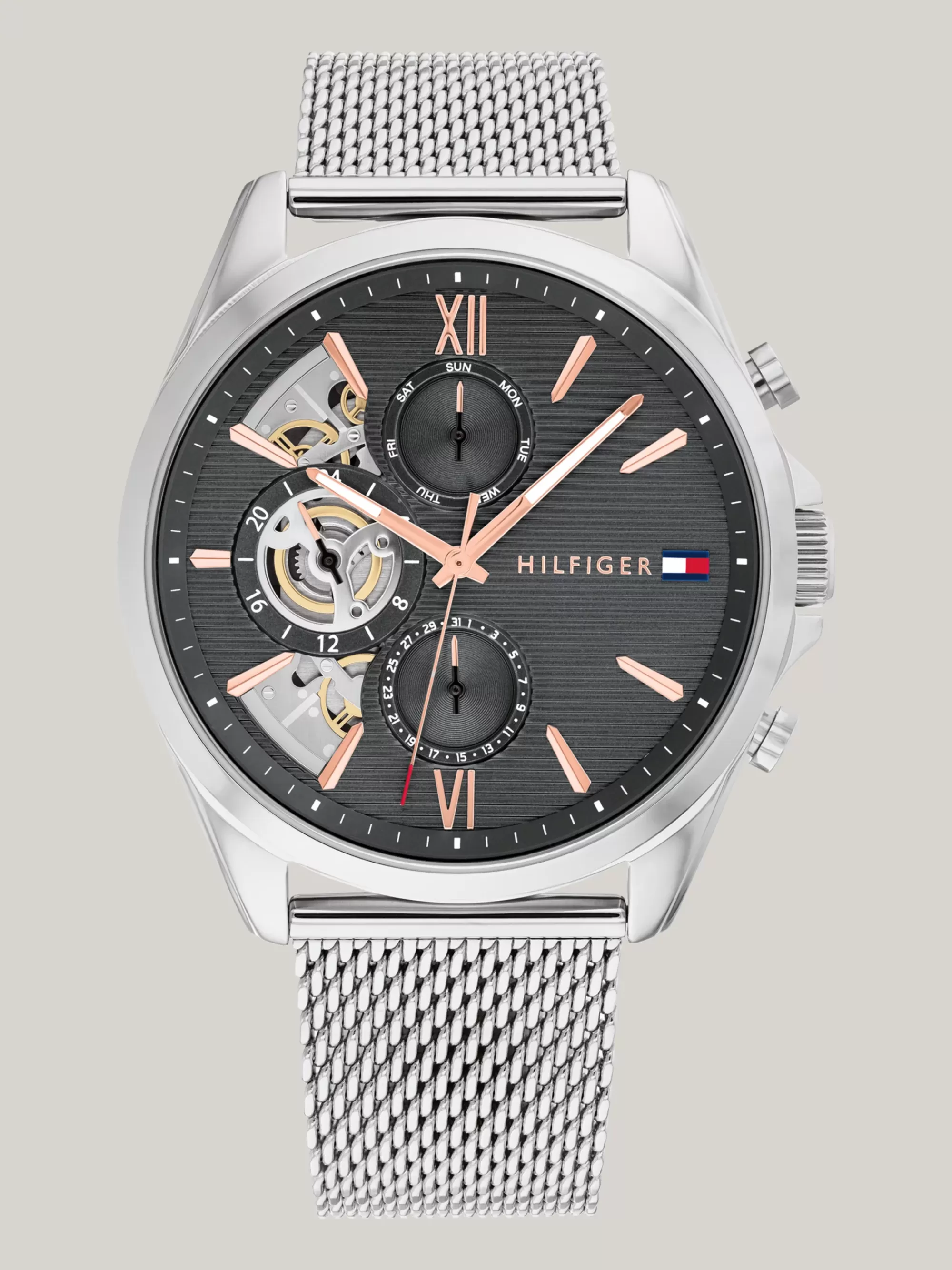 Horloges*Tommy Hilfiger Roestvrijstalen Horloge Met Schakelband SILVER