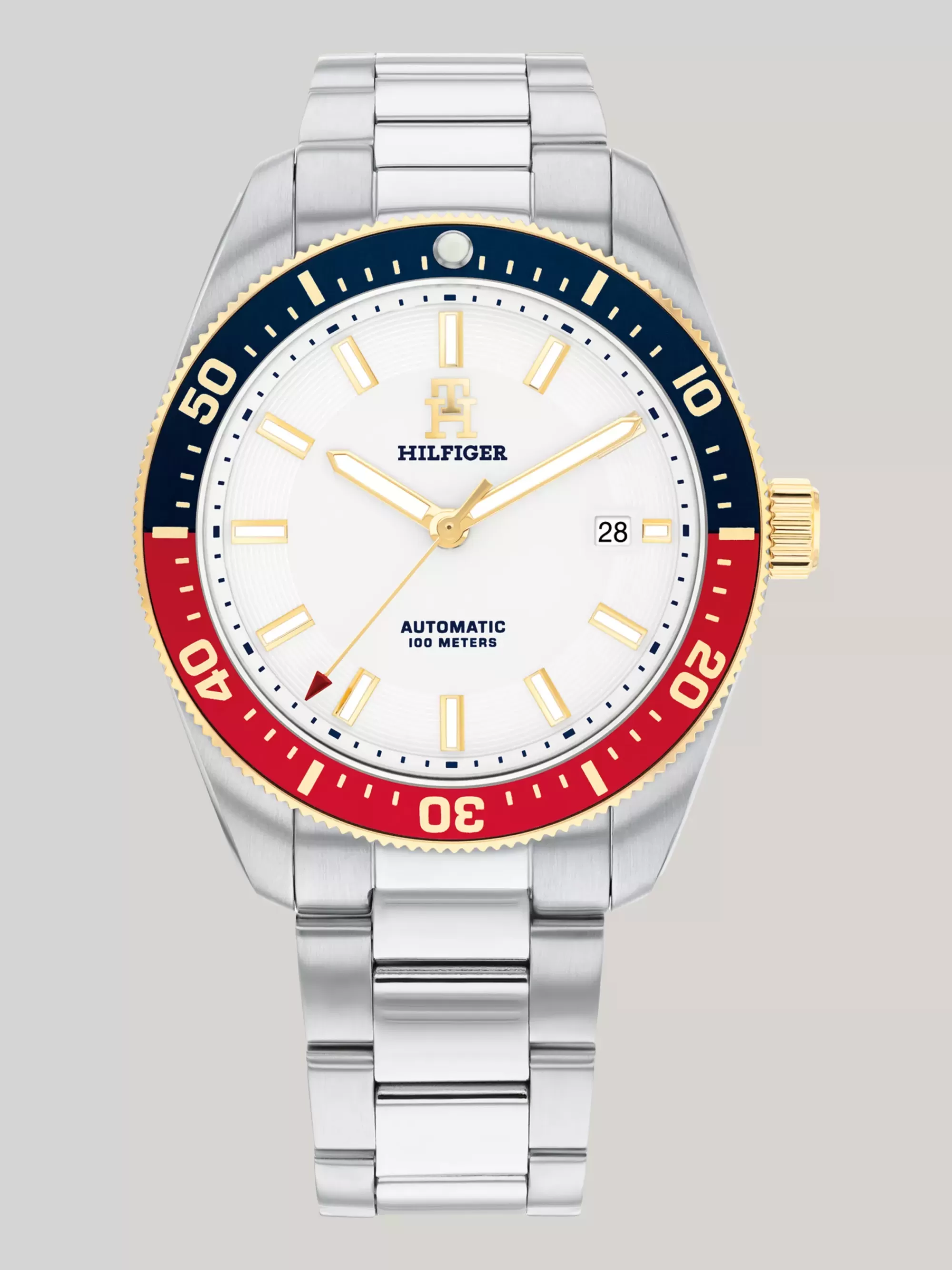 Horloges*Tommy Hilfiger Roestvrijstalen Horloge Met Schakelband TWO TONE