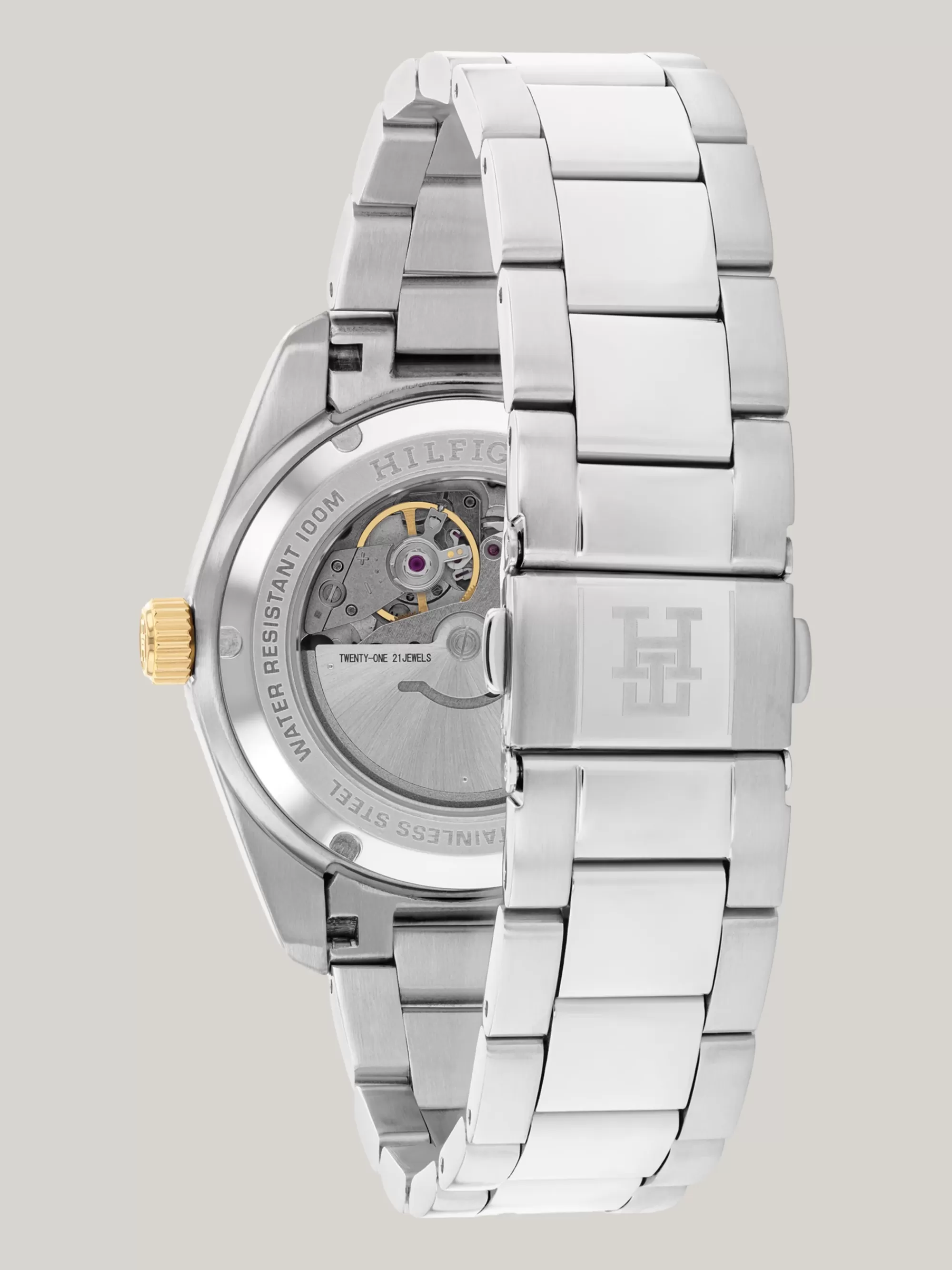 Horloges*Tommy Hilfiger Roestvrijstalen Horloge Met Schakelband TWO TONE