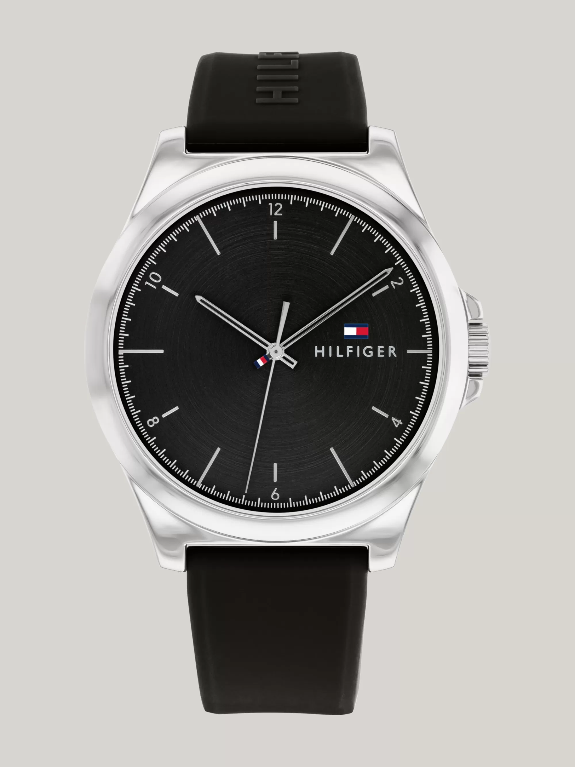 Horloges*Tommy Hilfiger Roestvrijstalen Horloge Met Zwarte Band BLACK