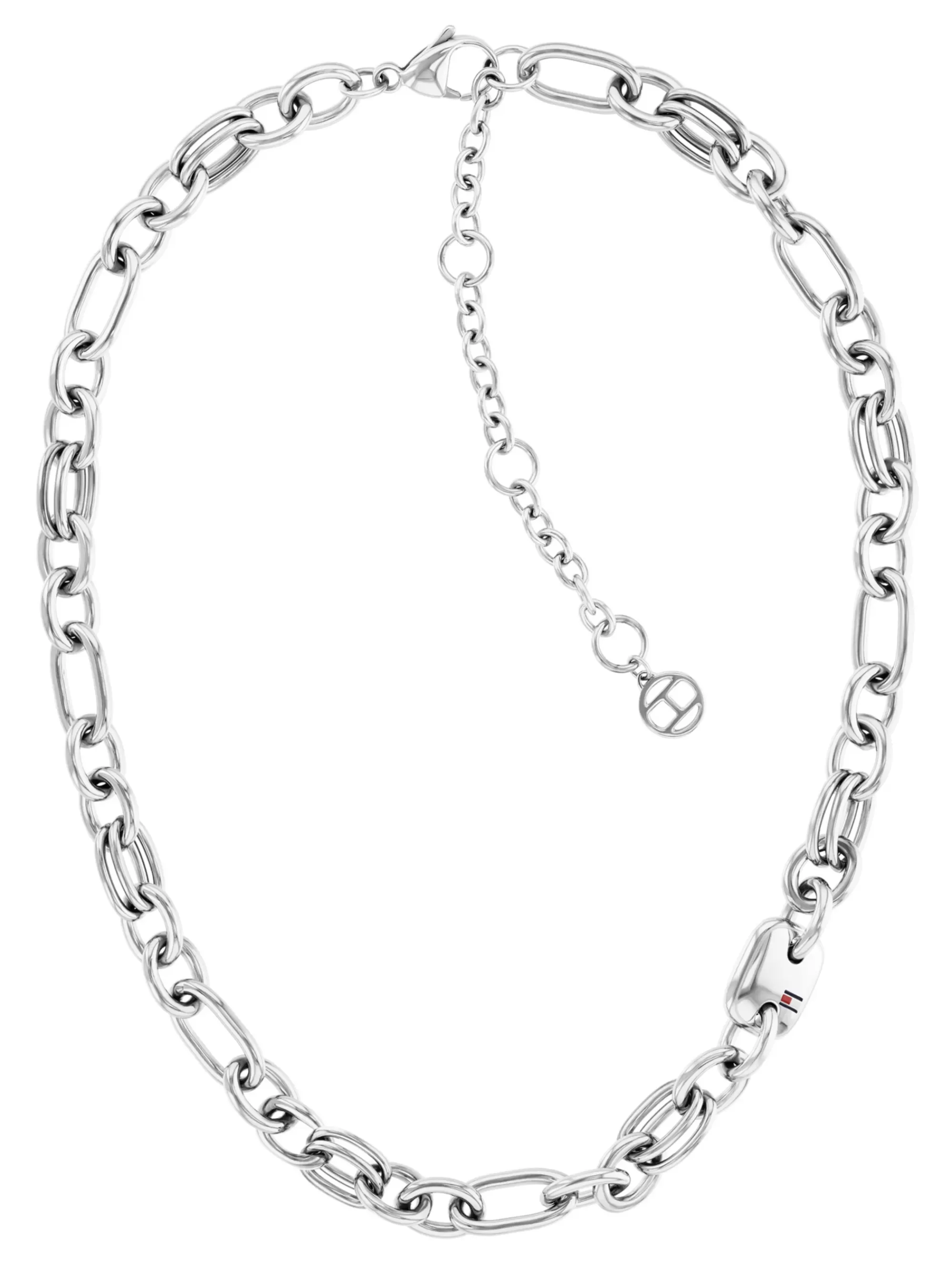 Sieraden*Tommy Hilfiger Roestvrijstalen Ketting Met Contrasterende Schakels SILVER