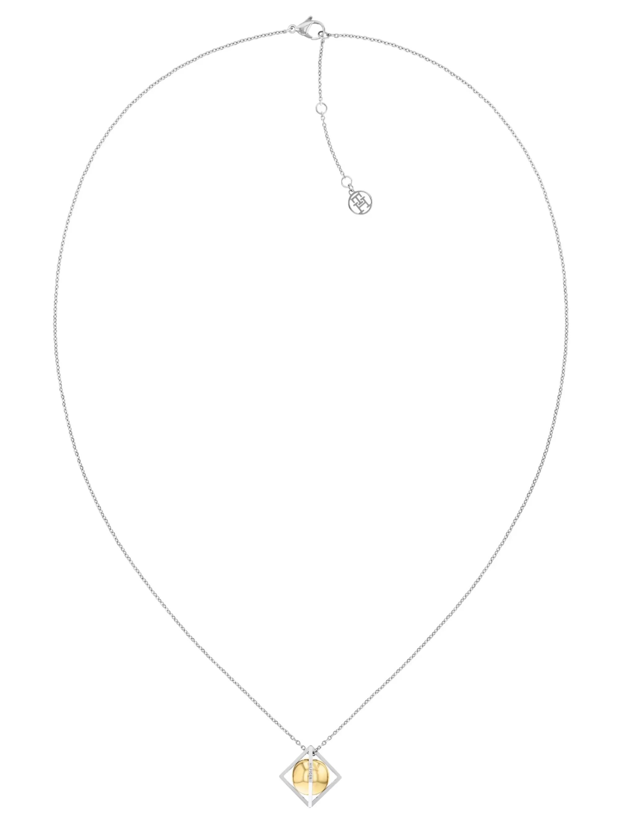 Sieraden*Tommy Hilfiger Roestvrijstalen Ketting Met Vergulde Bol TWO TONE