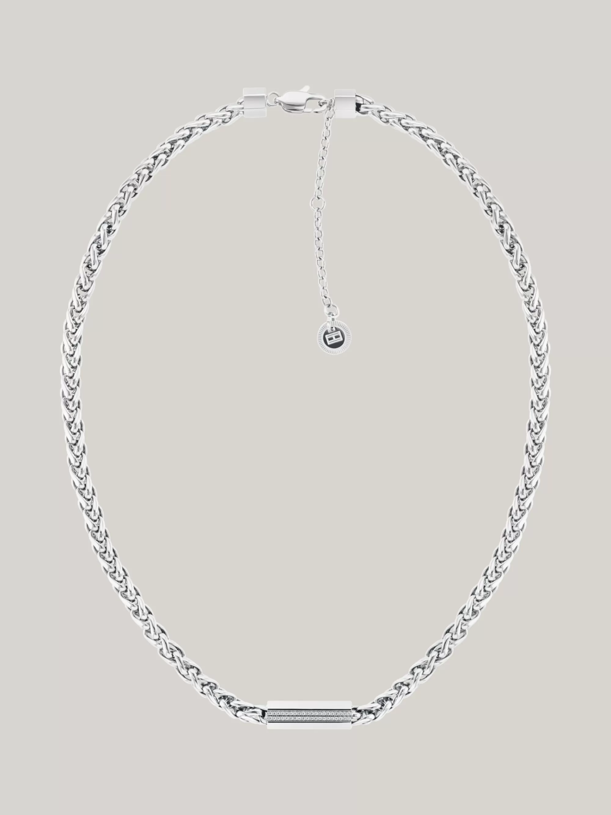 Sieraden*Tommy Hilfiger Roestvrijstalen Schakelketting Met Bedel SILVER