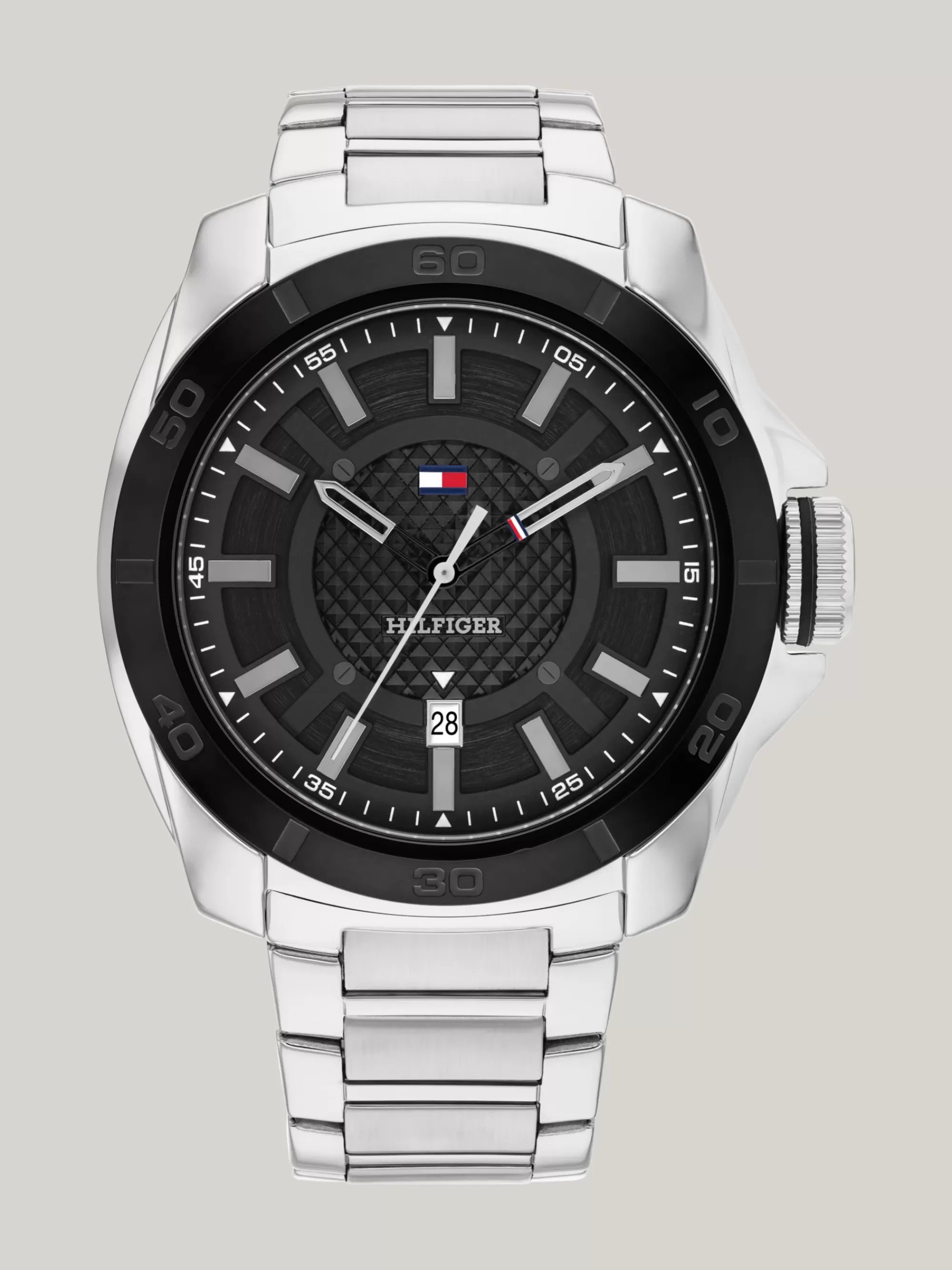 Horloges*Tommy Hilfiger Roestvrijstalen Sporthorloge Met Zwarte Bezel SILVER