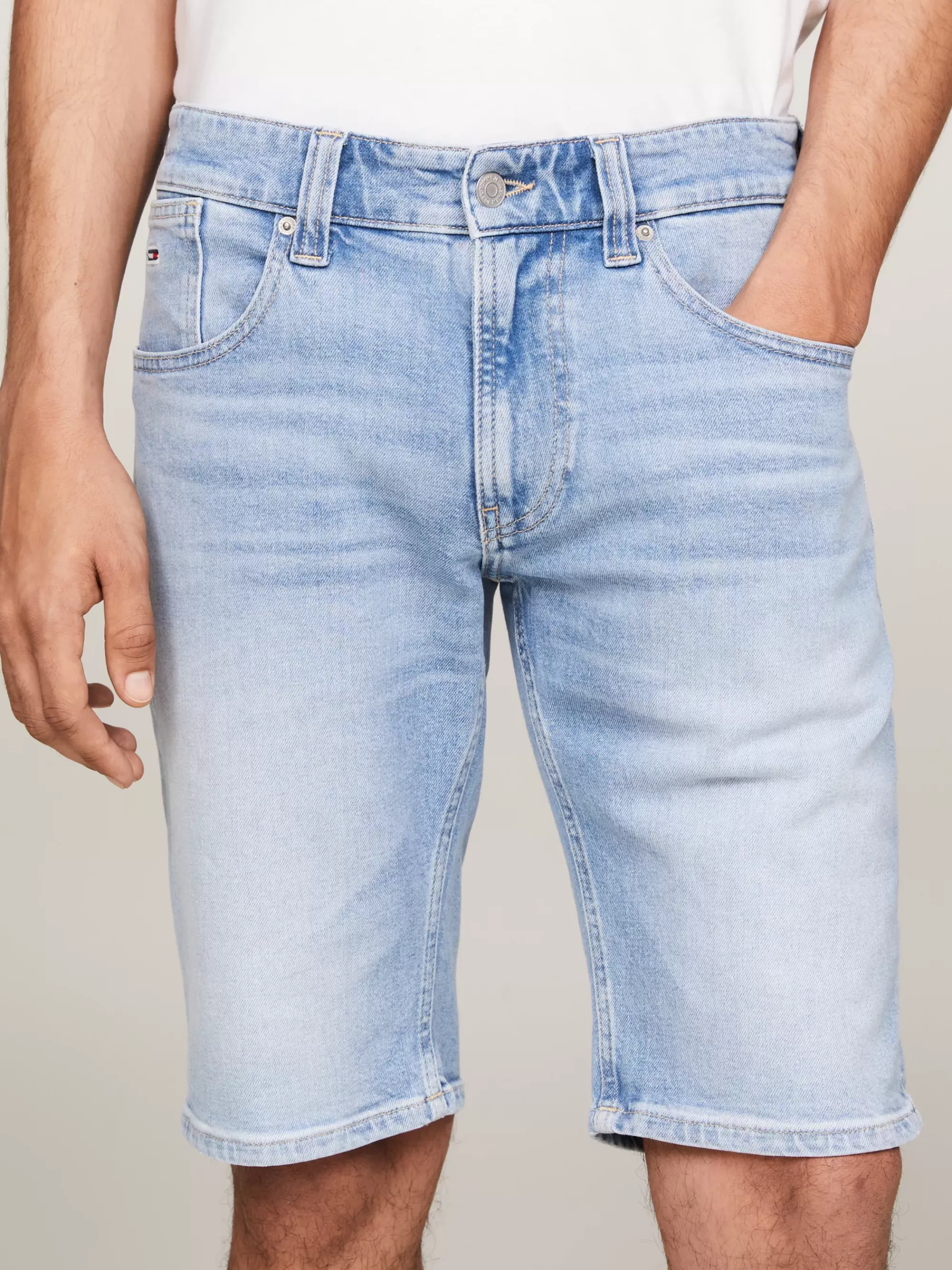 Korte Broeken*Tommy Hilfiger Ronnie Denim Short Met Fading DENIM LIGHT