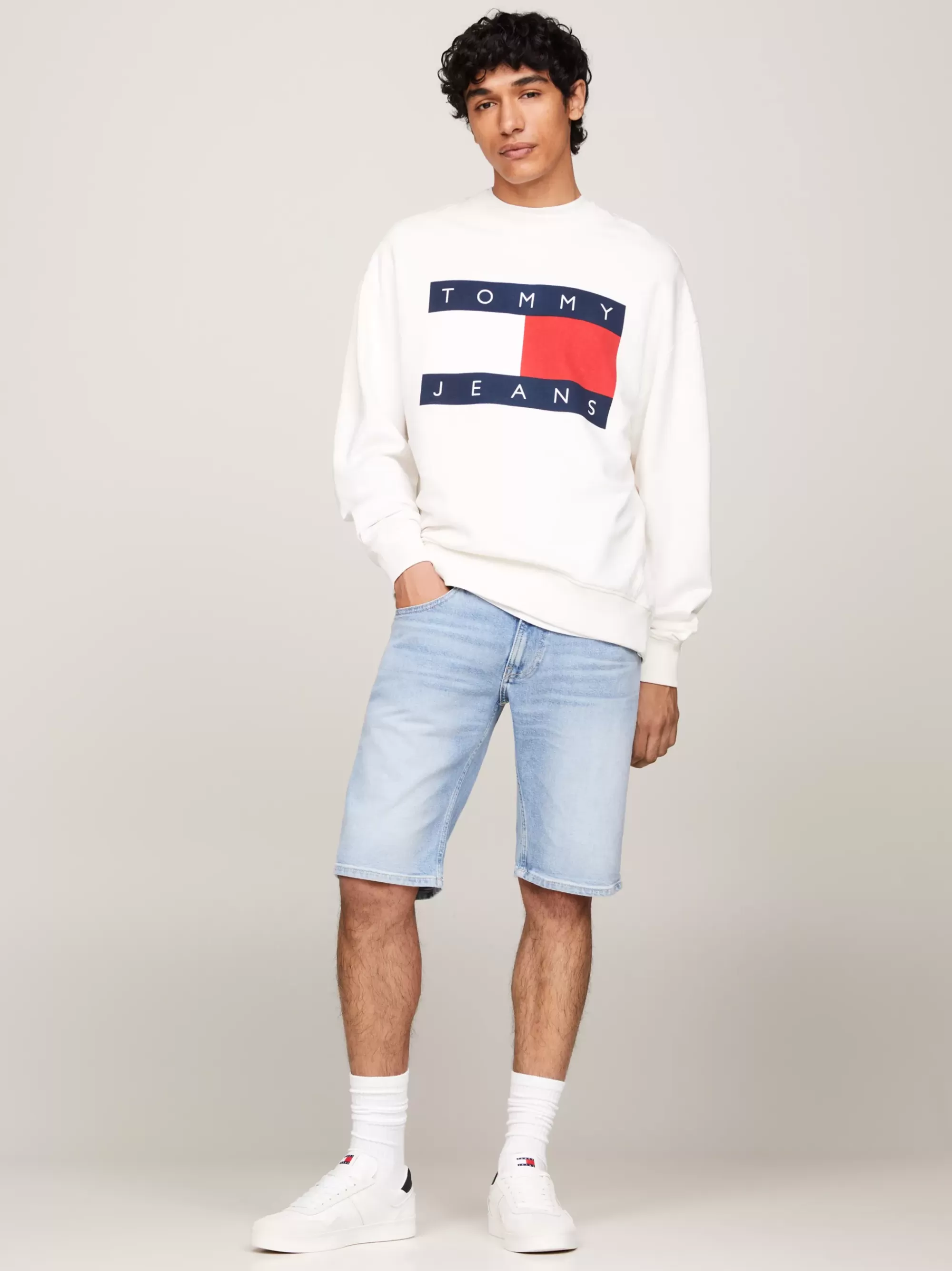 Korte Broeken*Tommy Hilfiger Ronnie Denim Short Met Fading DENIM LIGHT