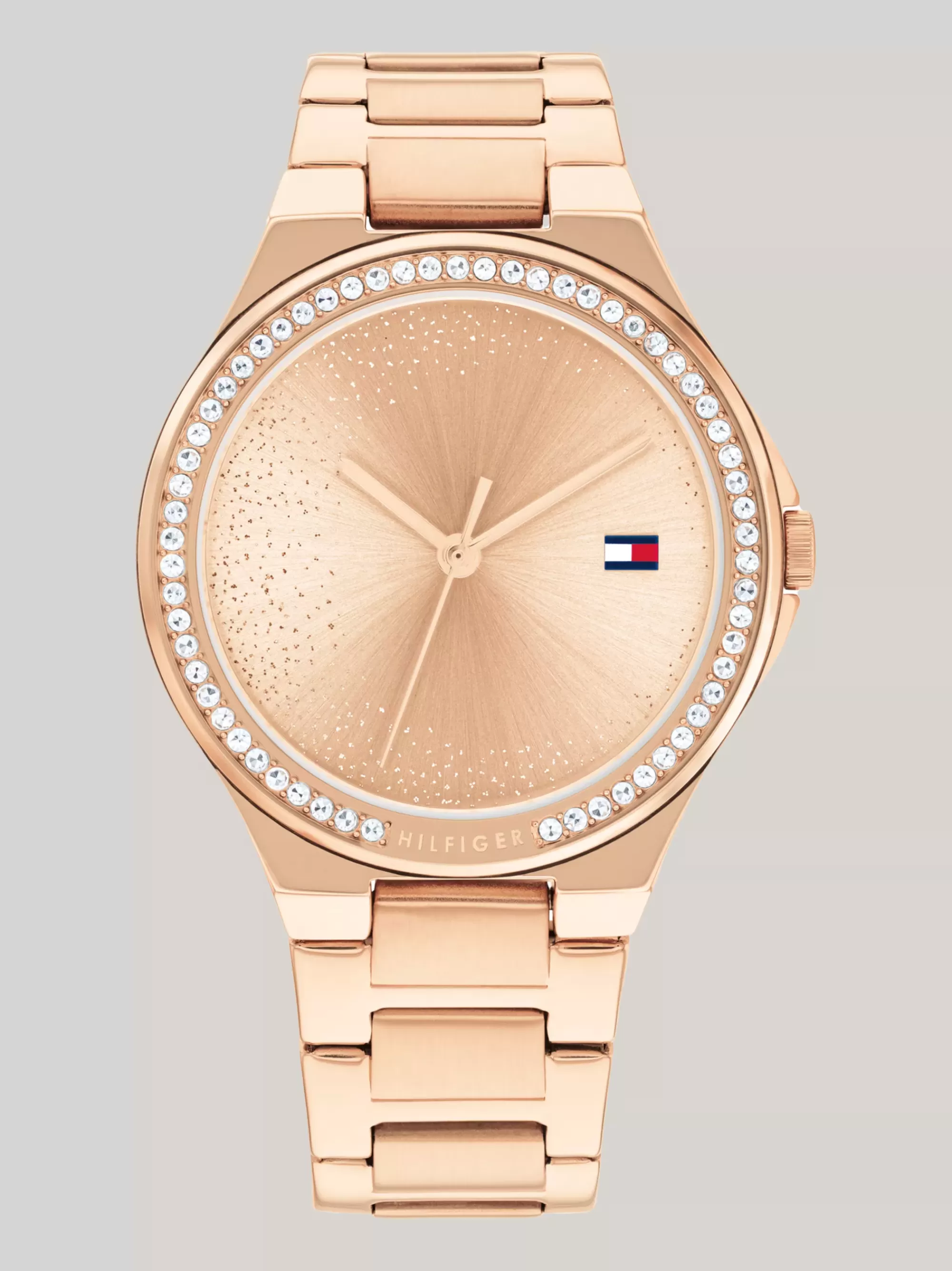 Horloges*Tommy Hilfiger Roséverguld Armbandhorloge Met Kristallen ROSE GOLD