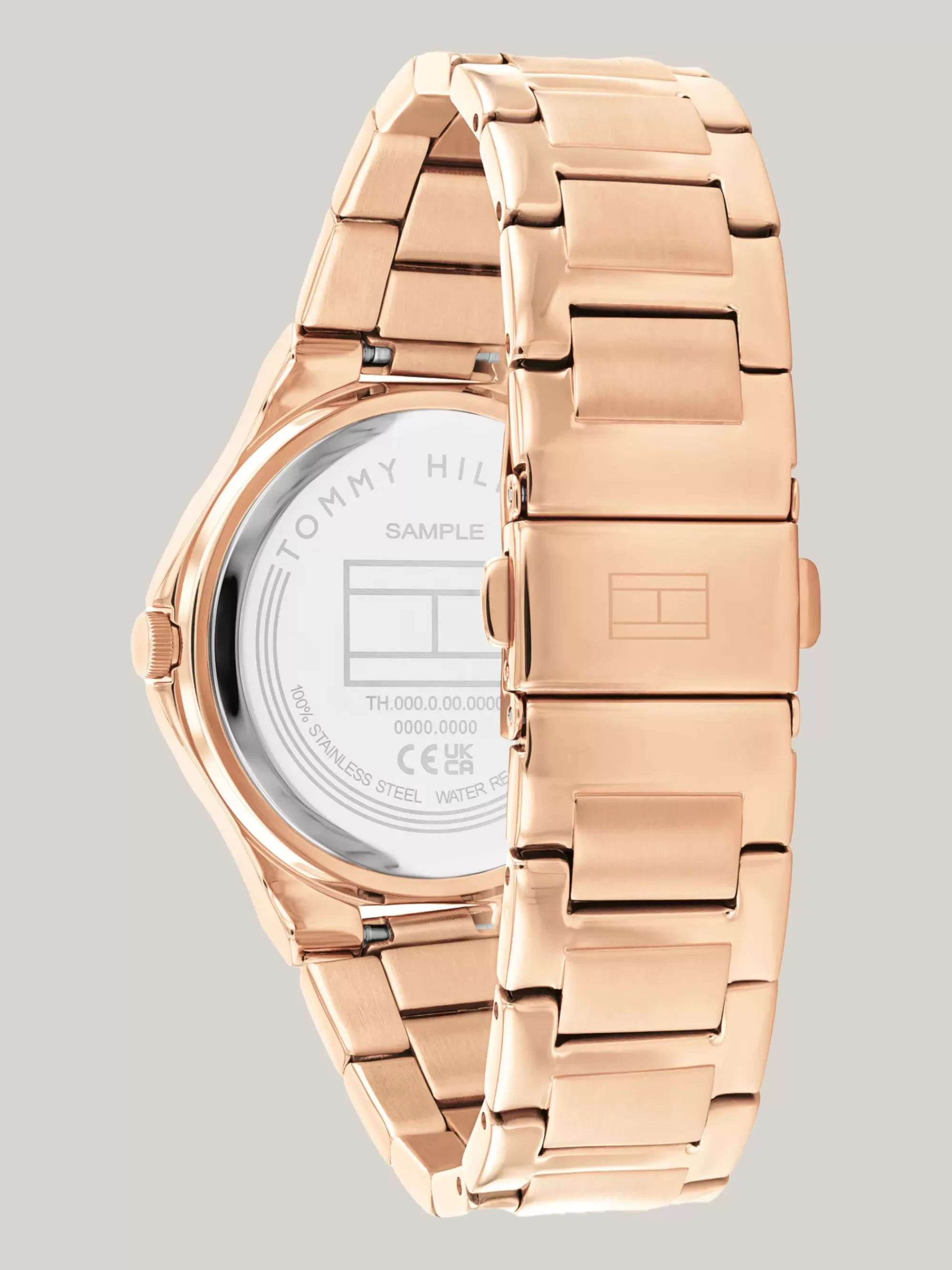 Horloges*Tommy Hilfiger Roséverguld Armbandhorloge Met Kristallen ROSE GOLD