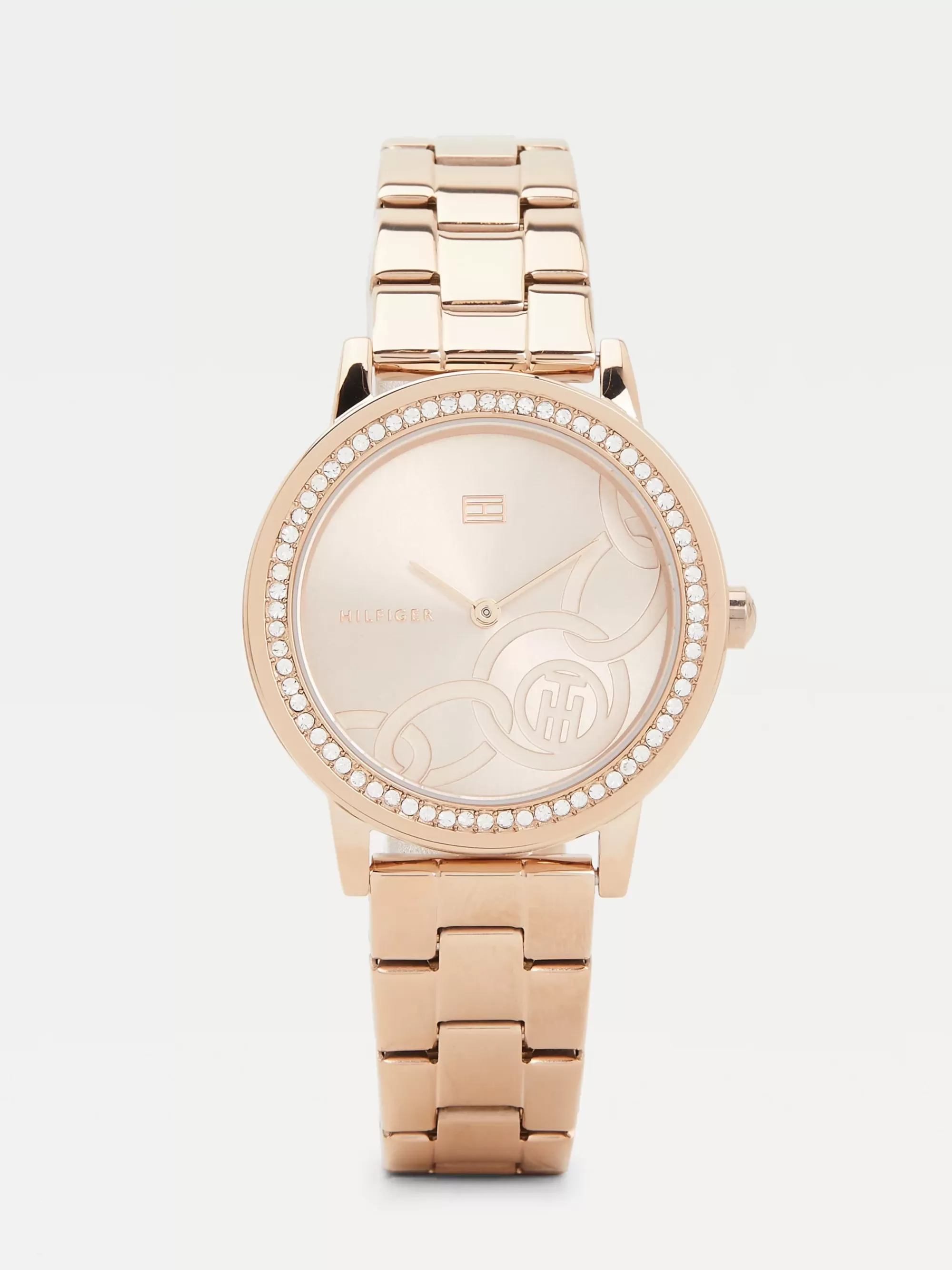 Horloges*Tommy Hilfiger Roséverguld Horloge Met Kristallen ROSE GOLD