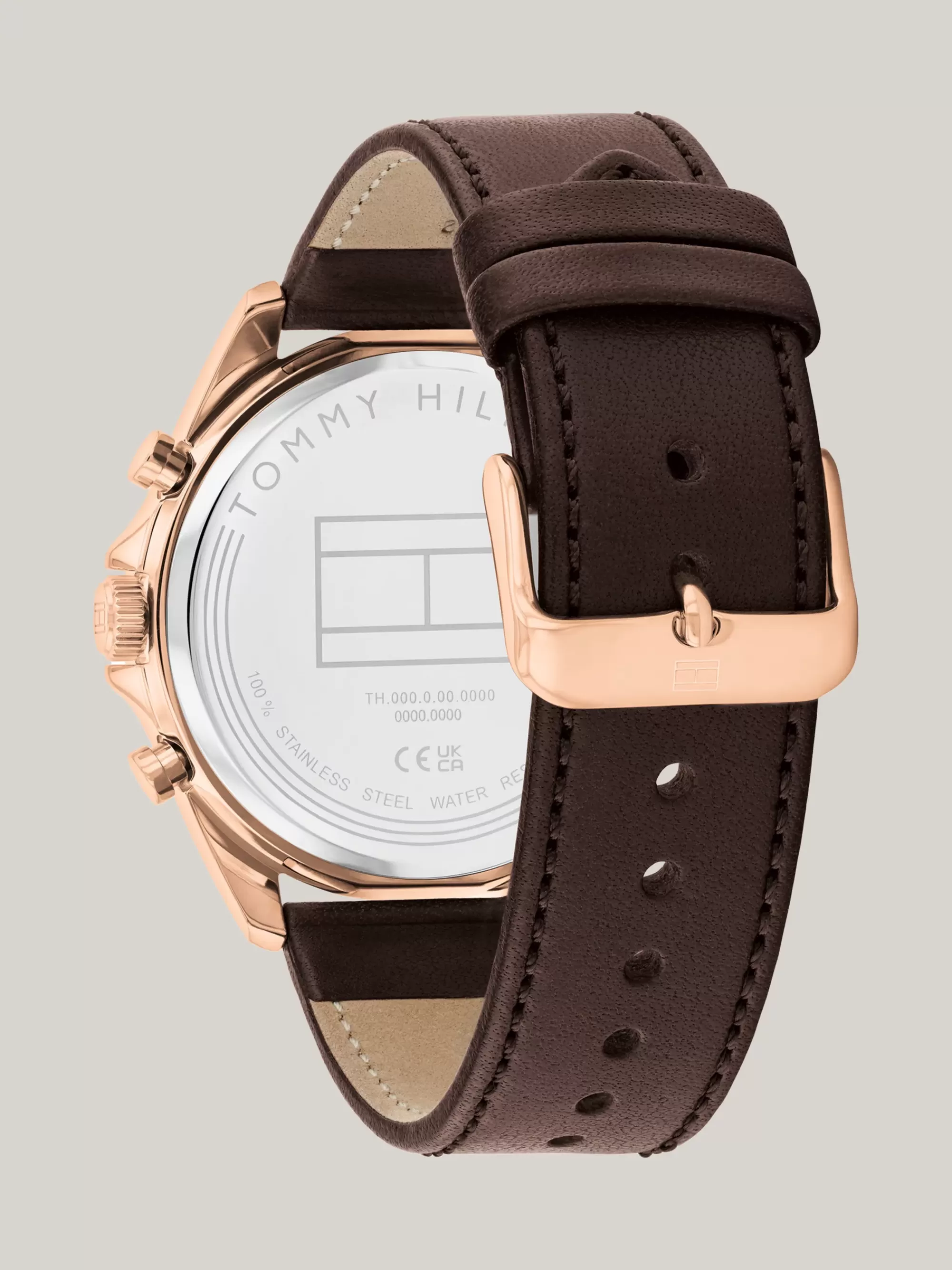 Horloges*Tommy Hilfiger Roséverguld Roestvrijstalen Horloge BROWN