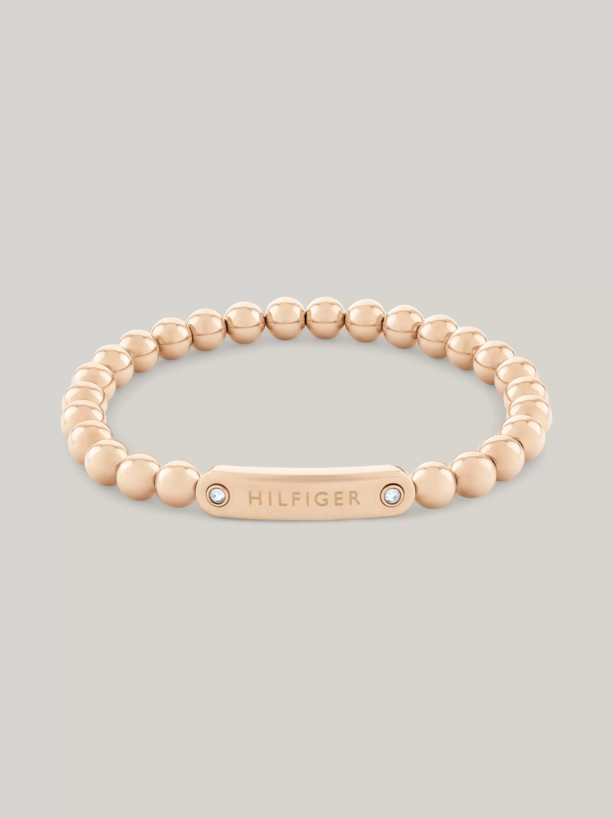 Sieraden*Tommy Hilfiger Rosévergulde Armband Met Kralen En Logo ROSE GOLD
