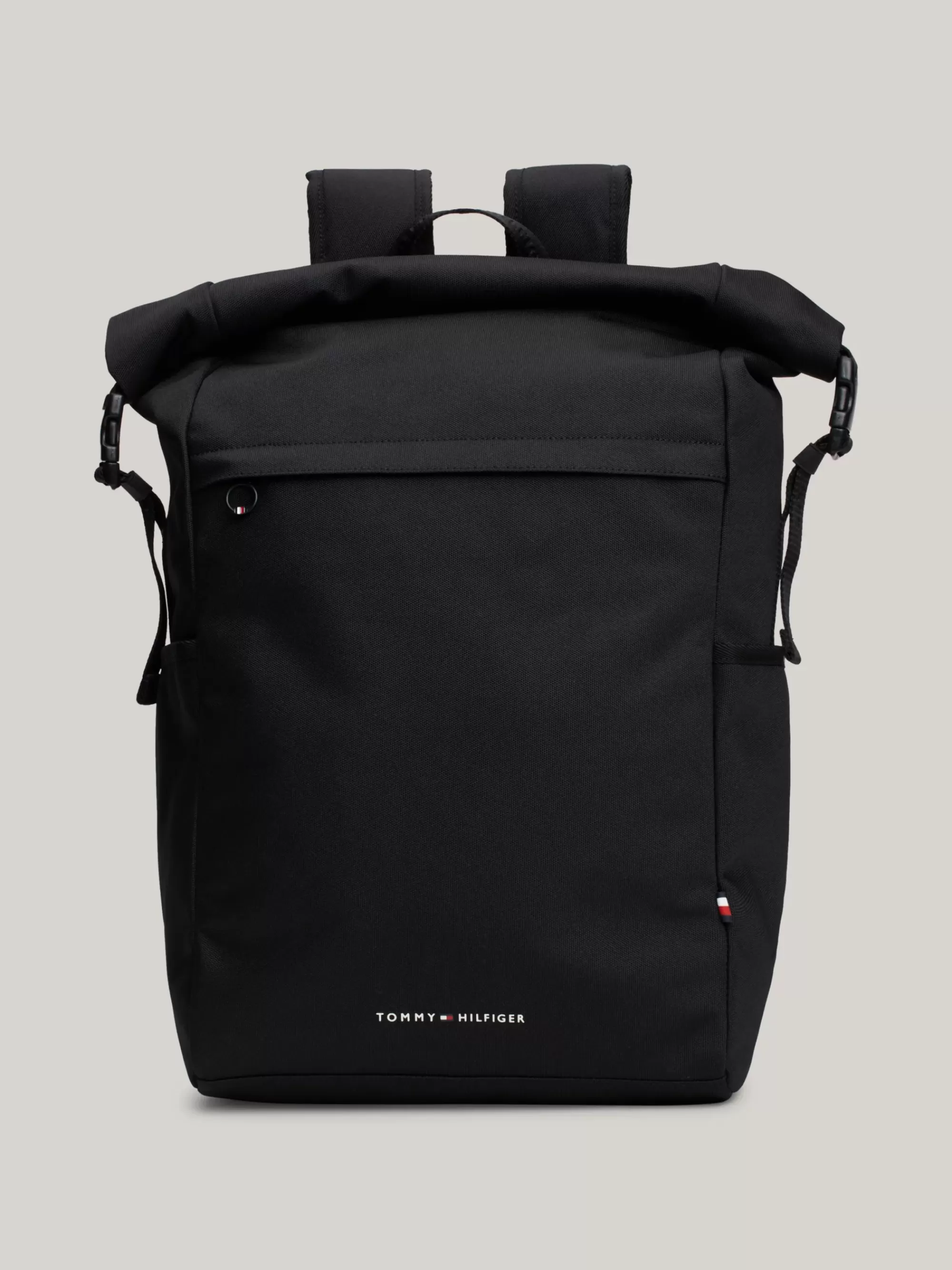 Rugzakken*Tommy Hilfiger Rugzak Met Rolflap En Logo BLACK