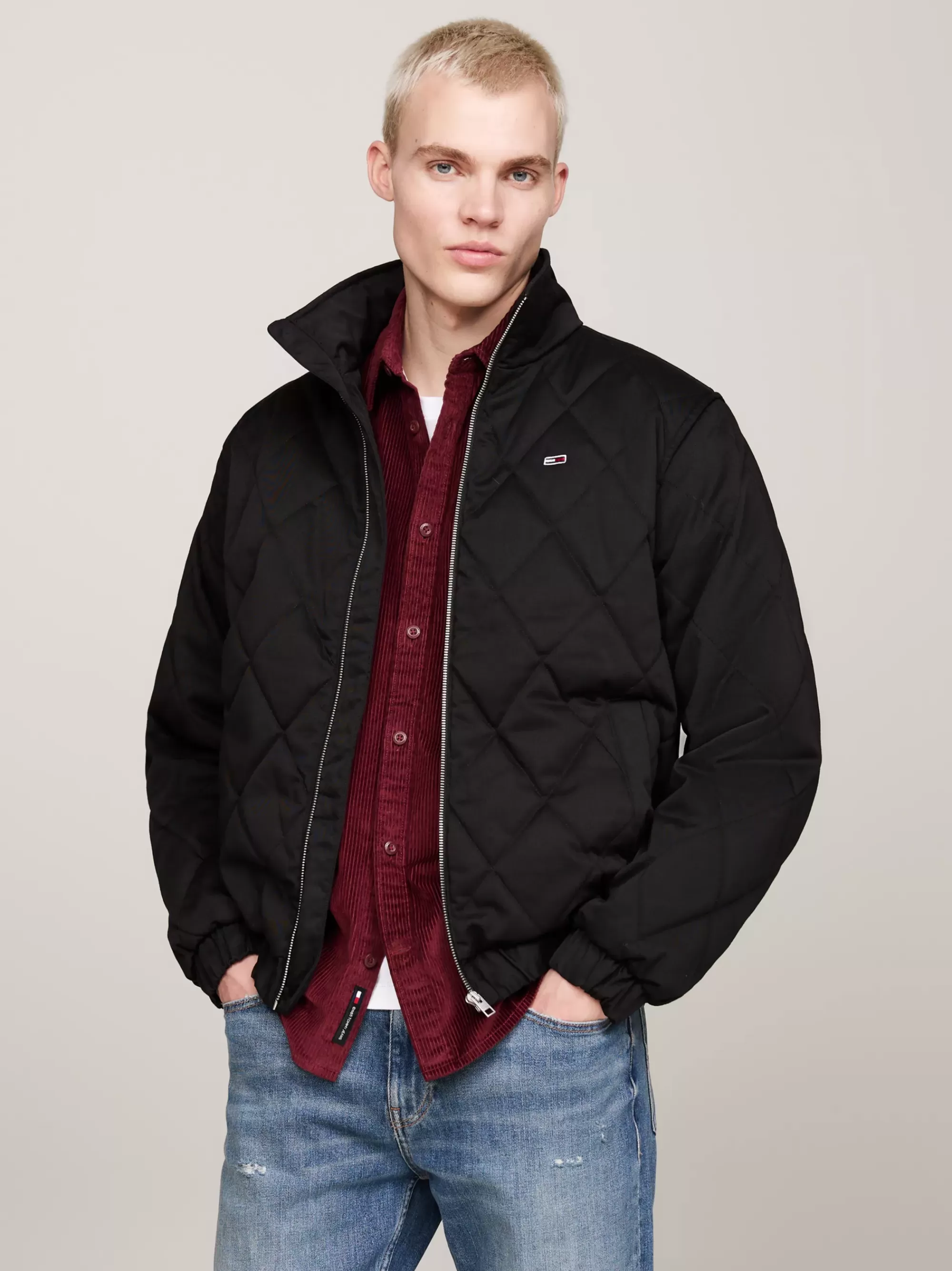 Jassen & Jacks*Tommy Hilfiger Ruitvormig Quilted Gewatteerd Jack BLACK