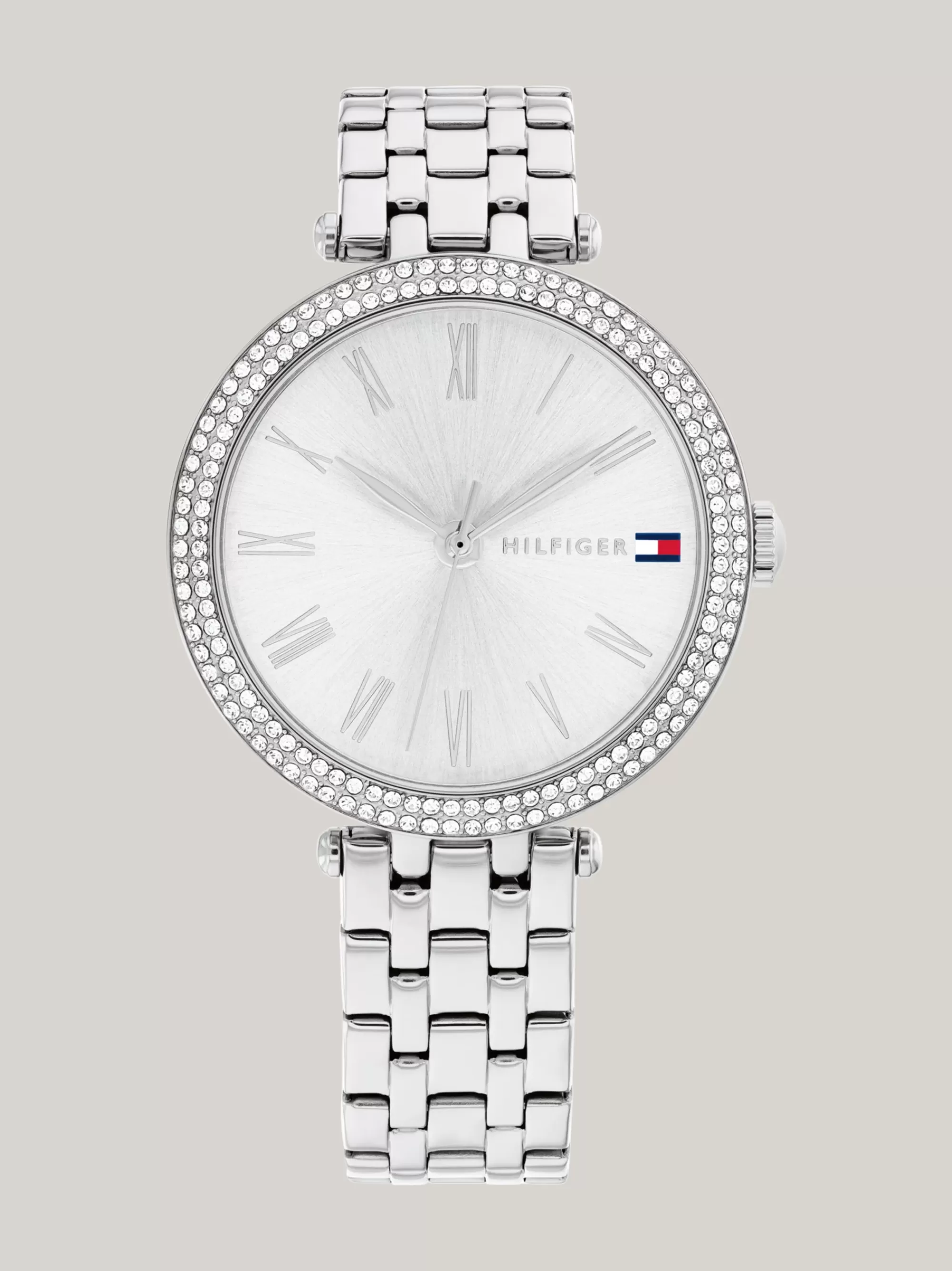 Horloges*Tommy Hilfiger Rvs Horloge Met Zilverkleurige Wijzerplaat SILVER
