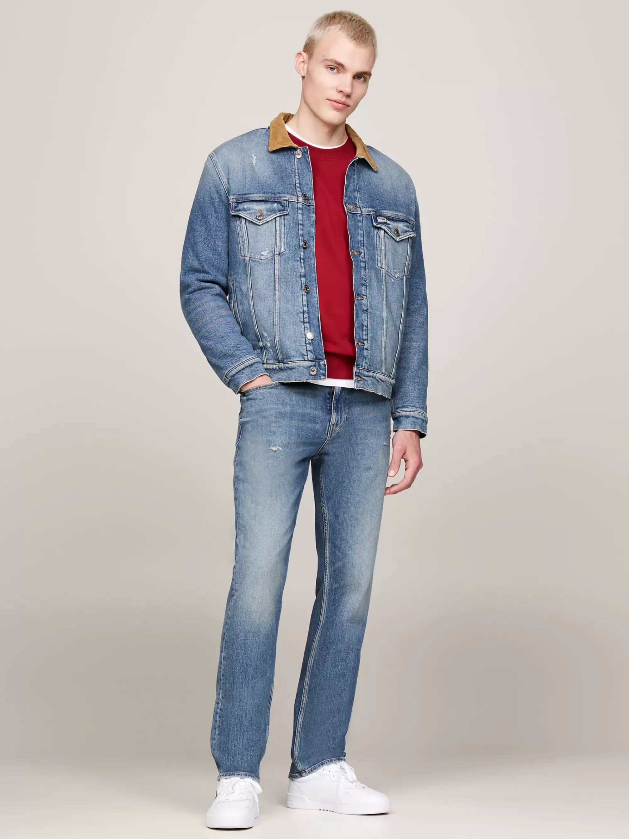 Jeans*Tommy Hilfiger Ryan Distressed Slim Straight Jeans DENIM MEDIUM