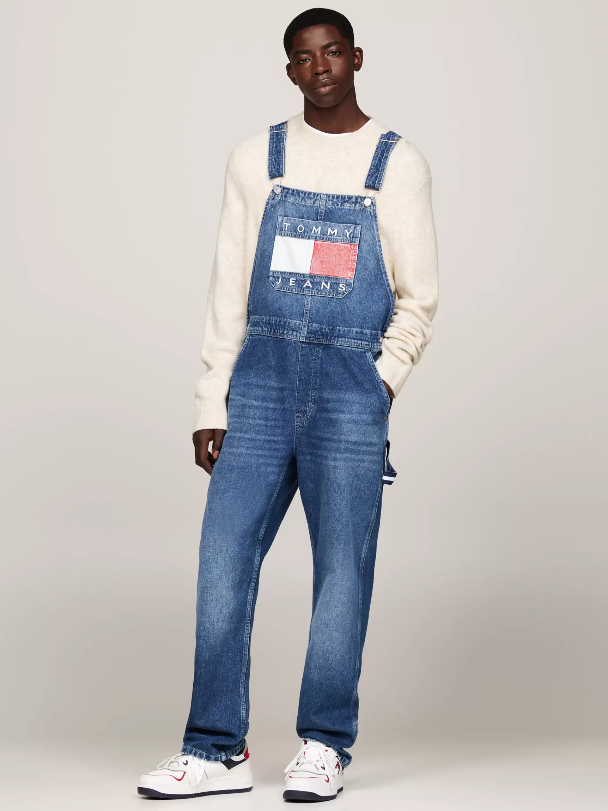 Jeans*Tommy Hilfiger Ryan Regular Dungaree Met Tommy-vlagbadge DENIM MEDIUM