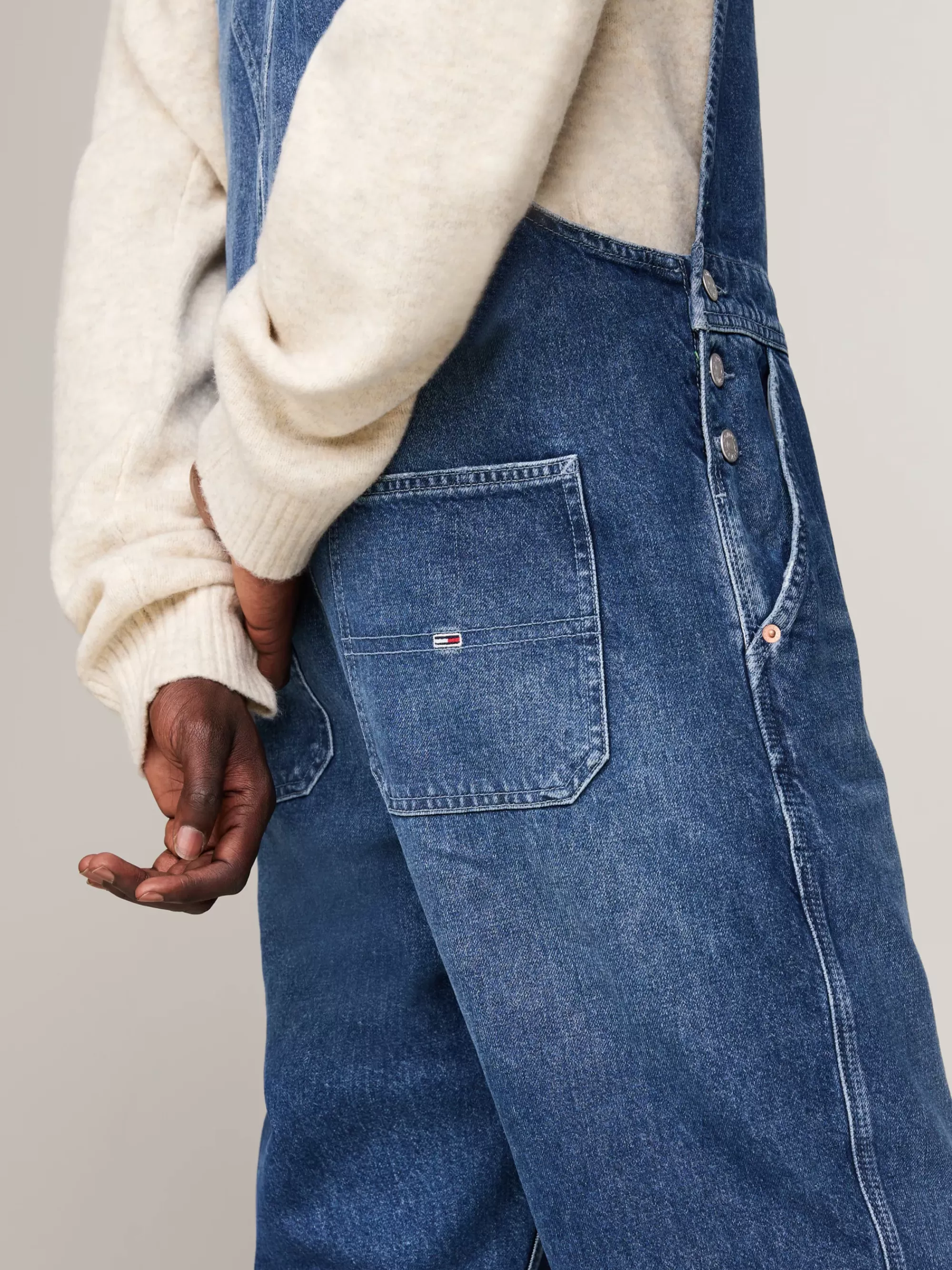 Jeans*Tommy Hilfiger Ryan Regular Dungaree Met Tommy-vlagbadge DENIM MEDIUM