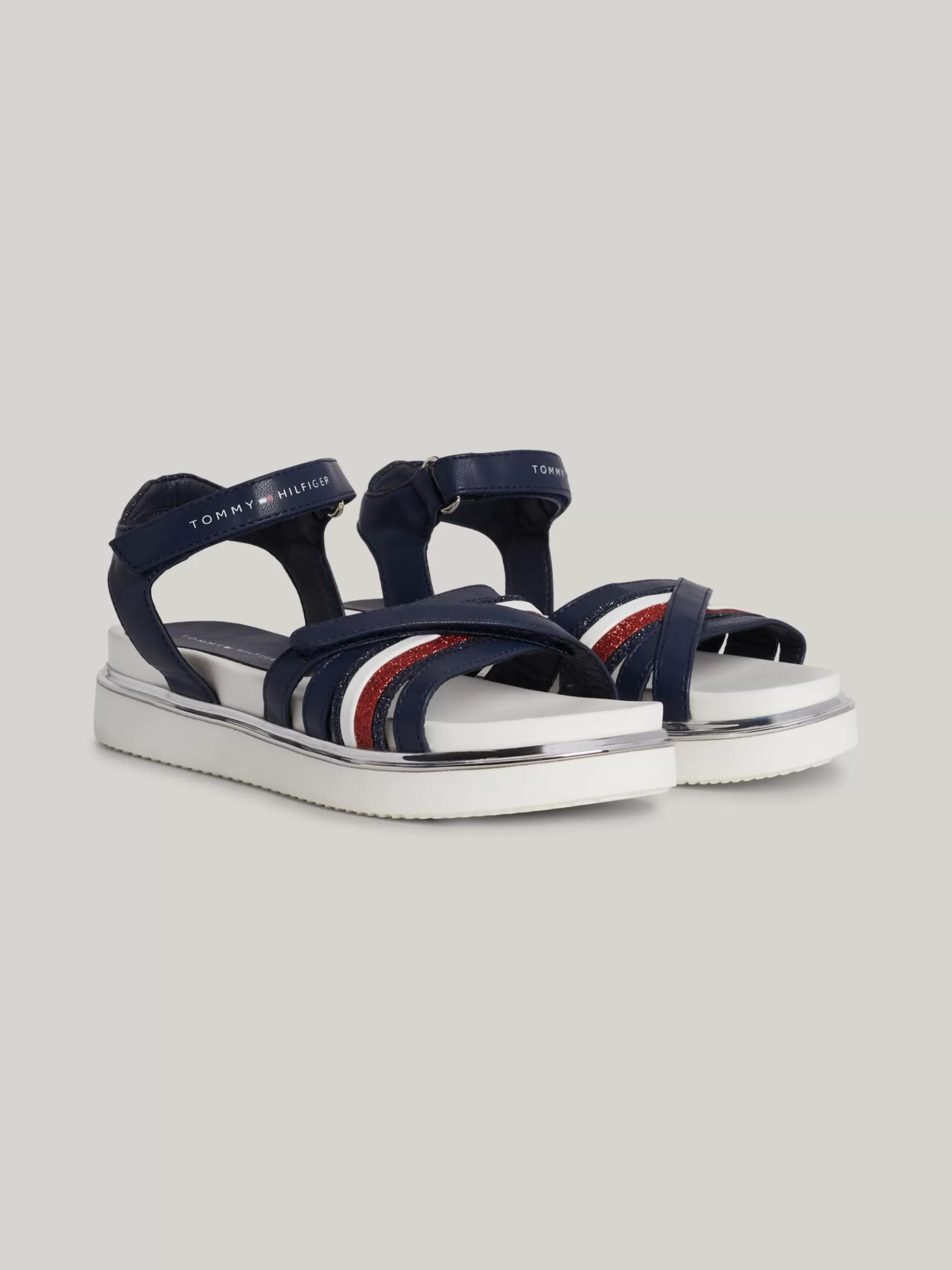 Schoenen & Accessoires*Tommy Hilfiger Sandaal Met Glitter En Signature-bandjes BLUE