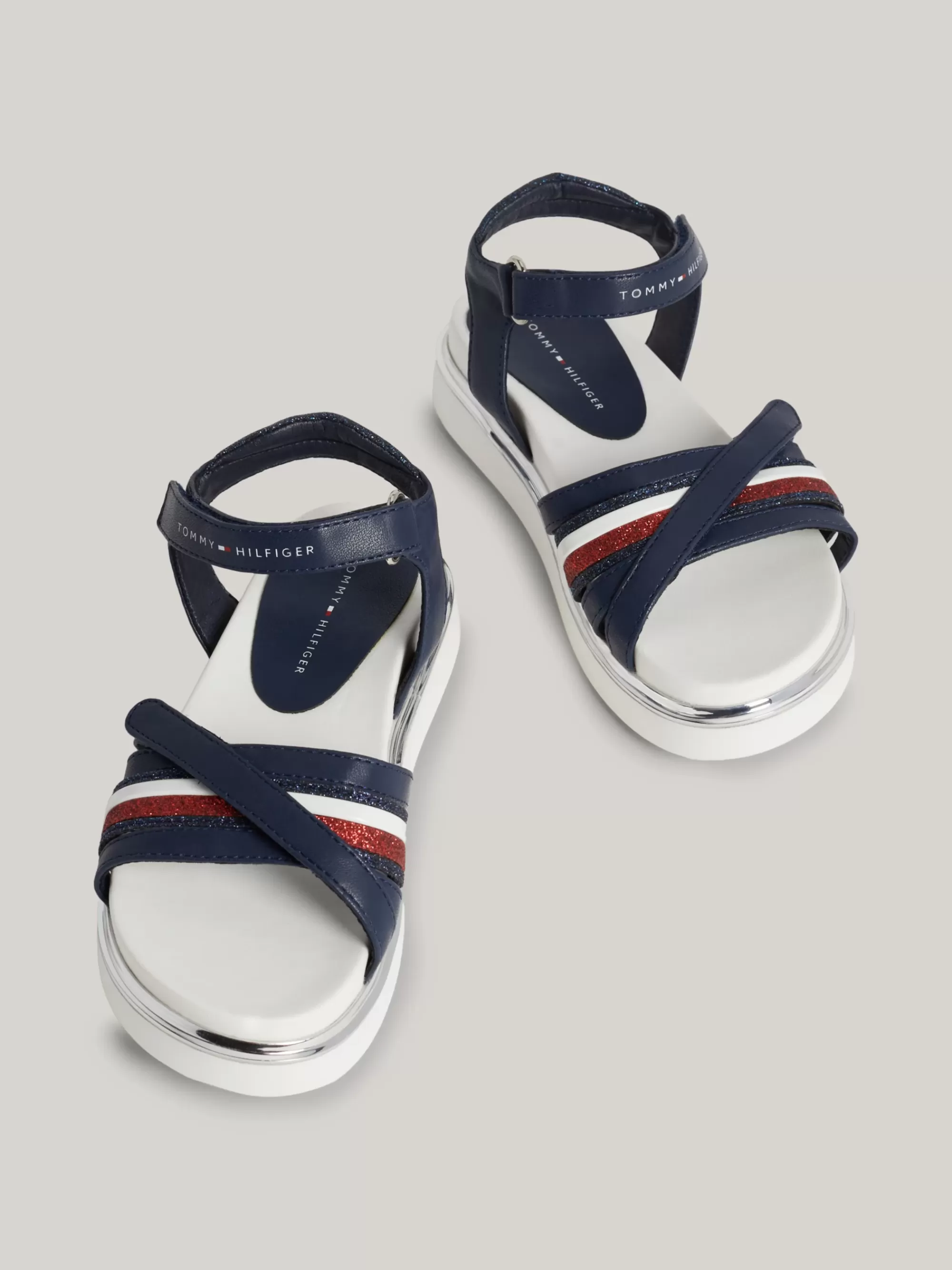 Schoenen & Accessoires*Tommy Hilfiger Sandaal Met Glitter En Signature-bandjes BLUE