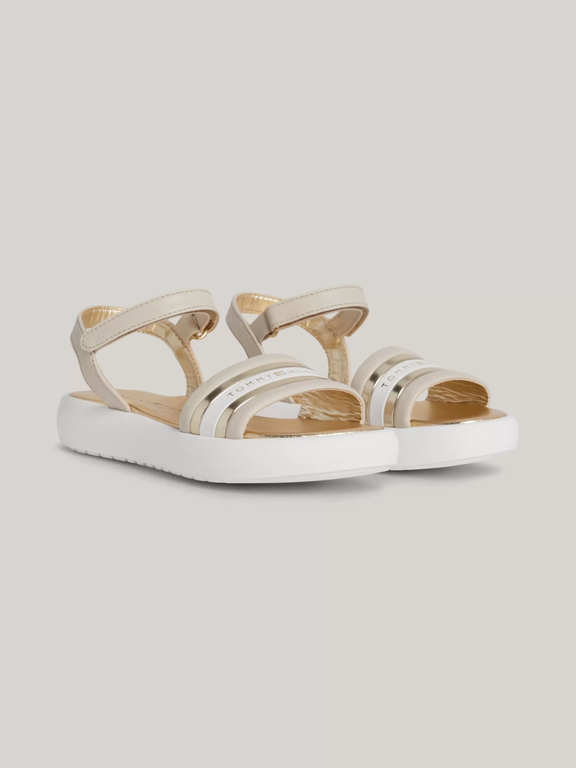Schoenen & Accessoires*Tommy Hilfiger Sandaal Met Klittenband En Logo BEIGE