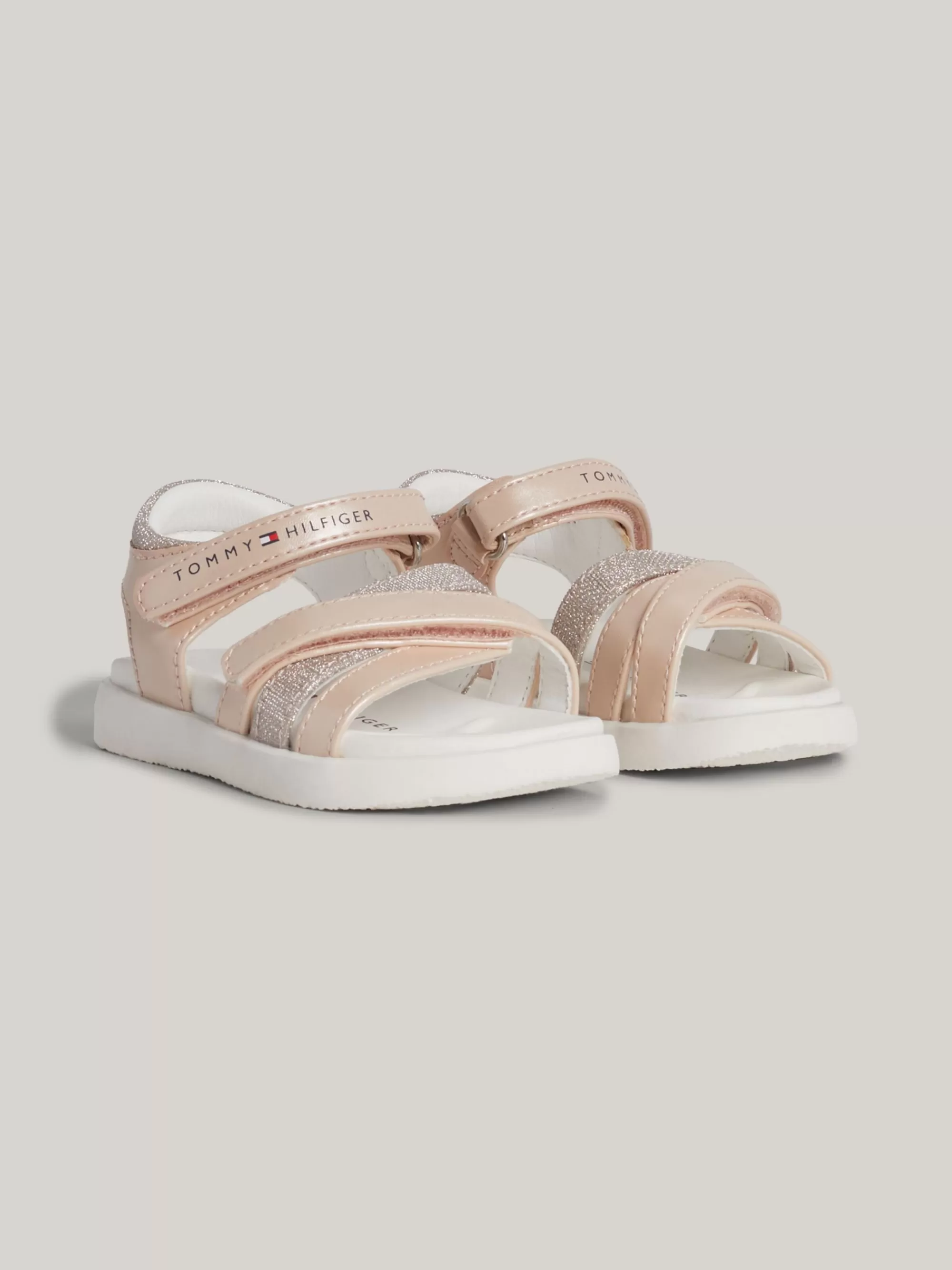 Schoenen & Accessoires*Tommy Hilfiger Sandaal Met Klittenband En Metallic Band PINK