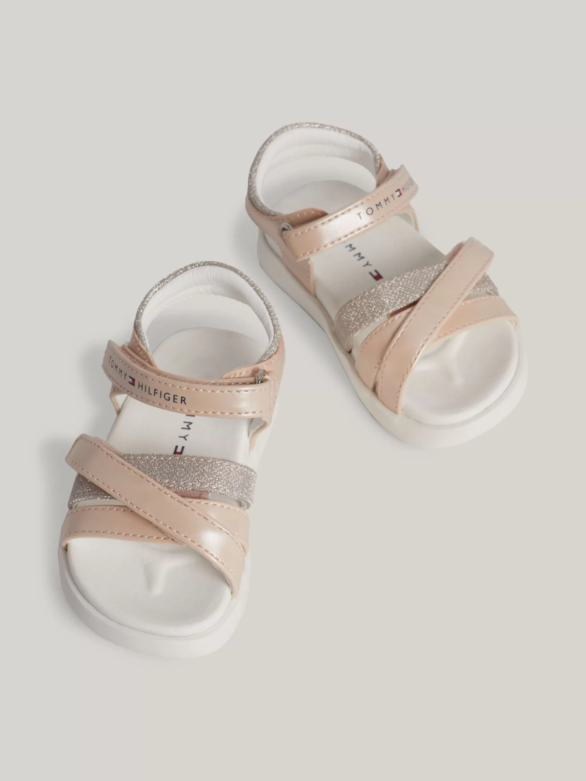 Schoenen & Accessoires*Tommy Hilfiger Sandaal Met Klittenband En Metallic Band PINK