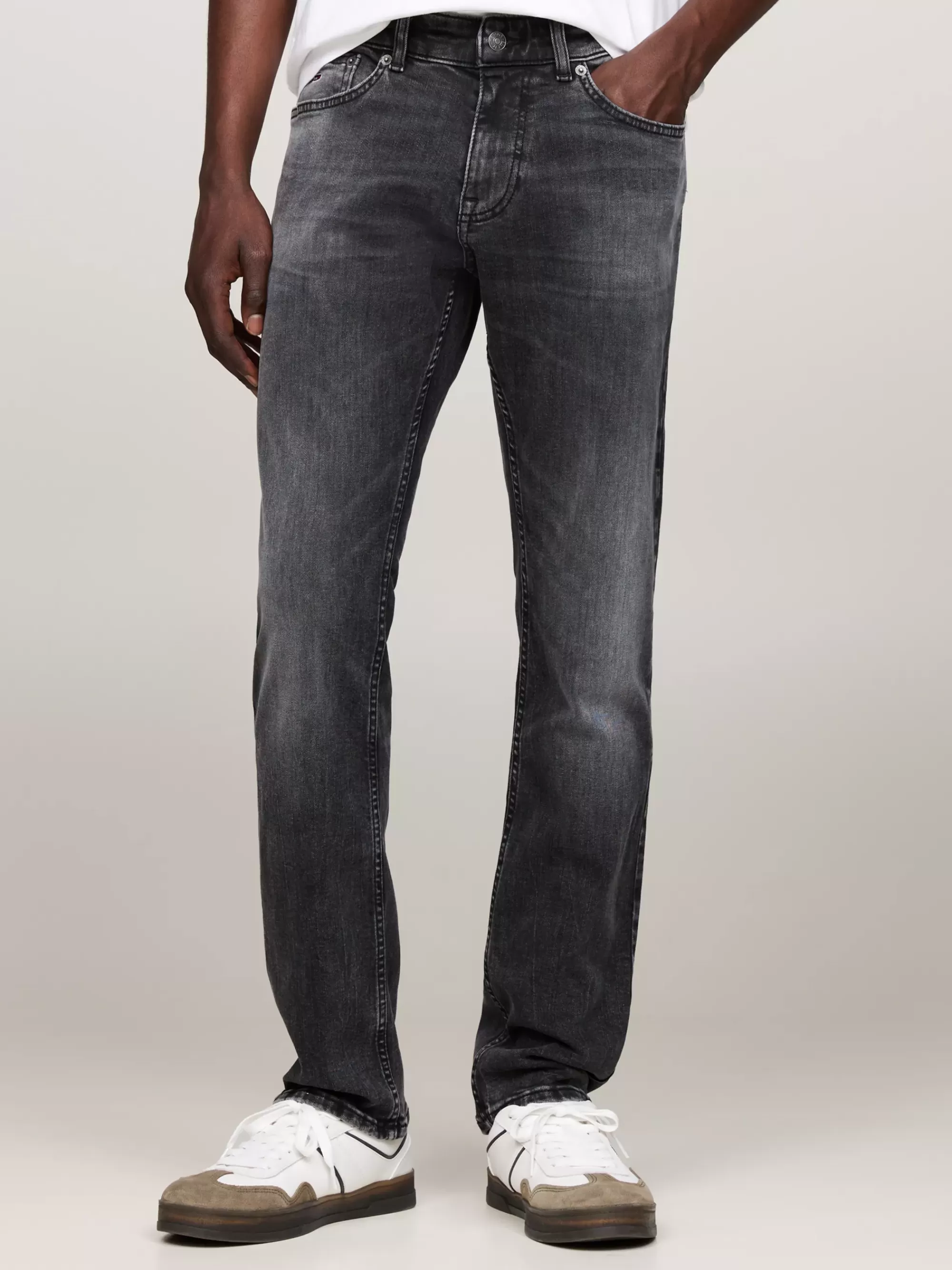 Jeans*Tommy Hilfiger Scanton Faded Slim Zwarte Jeans DENIM BLACK