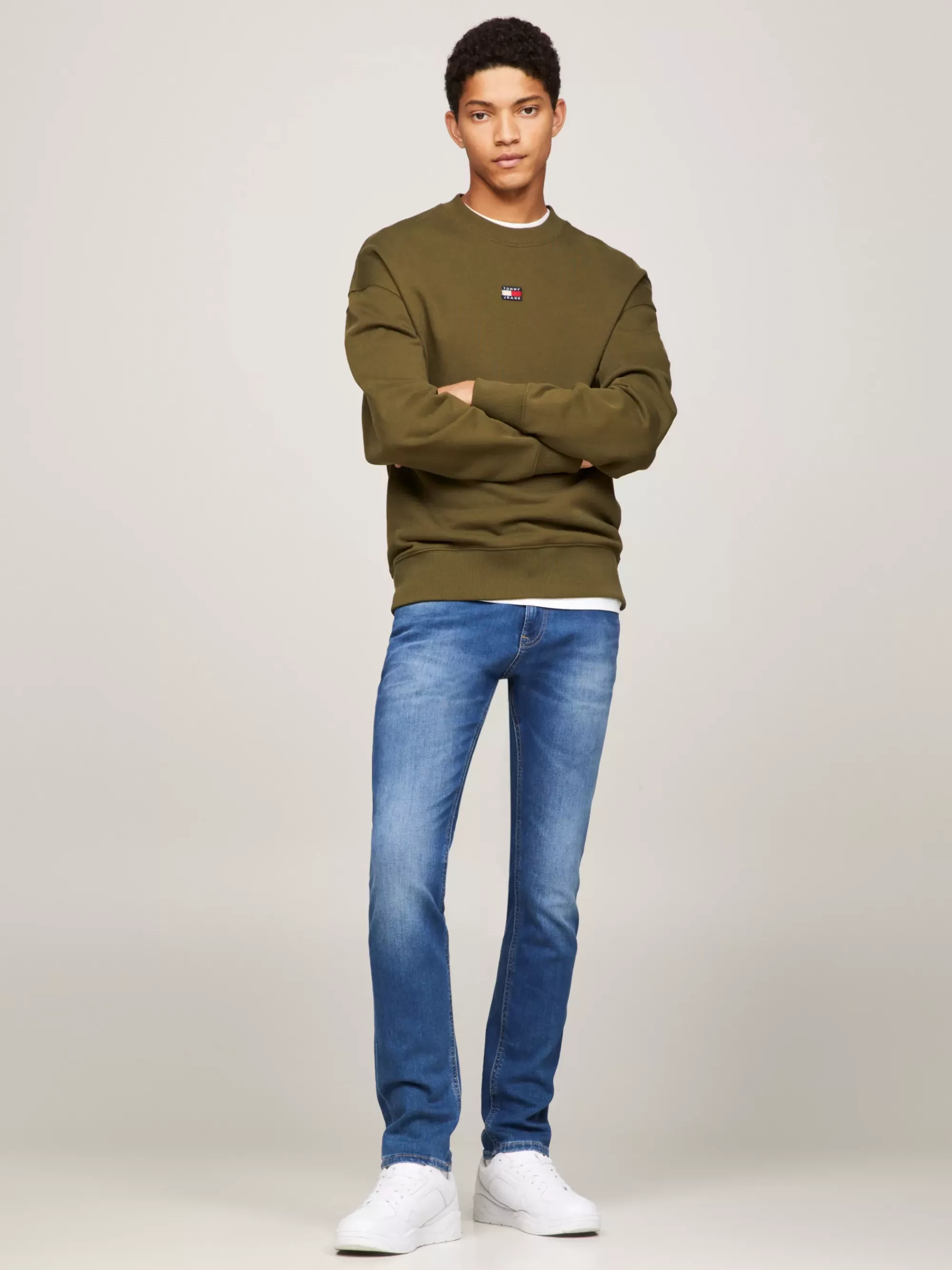Jeans*Tommy Hilfiger Scanton Slim Fit Jeans Met Fading WILSON MID BLUE STRETCH