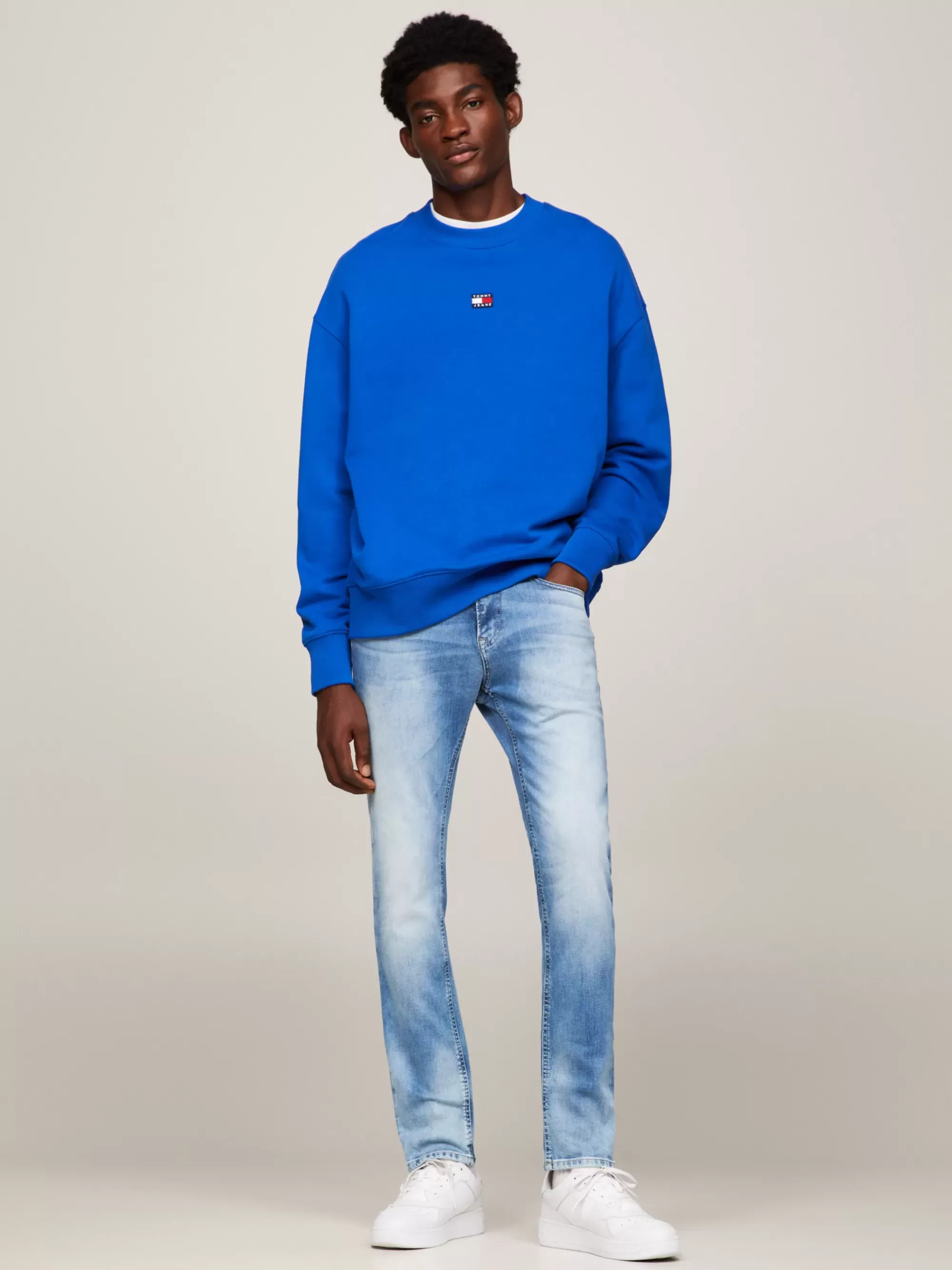 Jeans*Tommy Hilfiger Scanton Slim Fit Jeans Met Lichte Fading WILSON LIGHT BLUE STRETCH