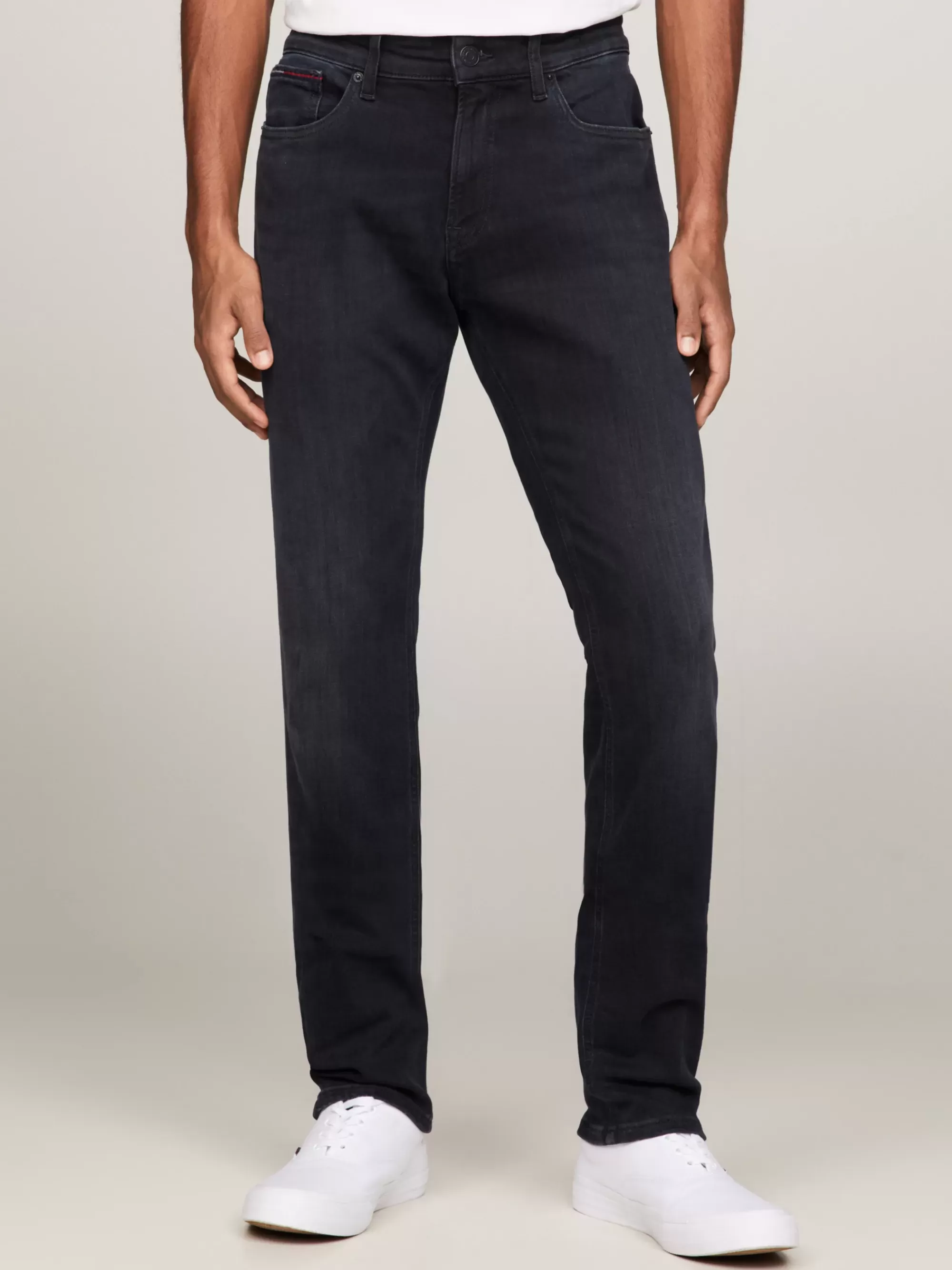 Jeans*Tommy Hilfiger Scanton Zwarte Slim Fit Jeans Met Fading DYNAMIC JACOB BLACK