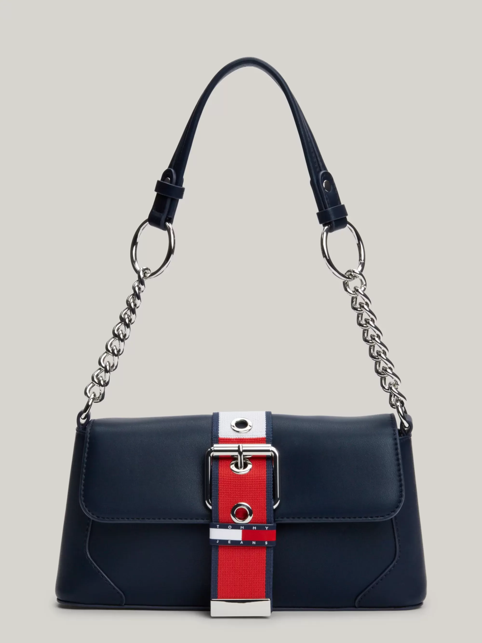 Schoudertassen*Tommy Hilfiger Schoudertas Met Webbing Band Met Gespdetail DARK NIGHT NAVY