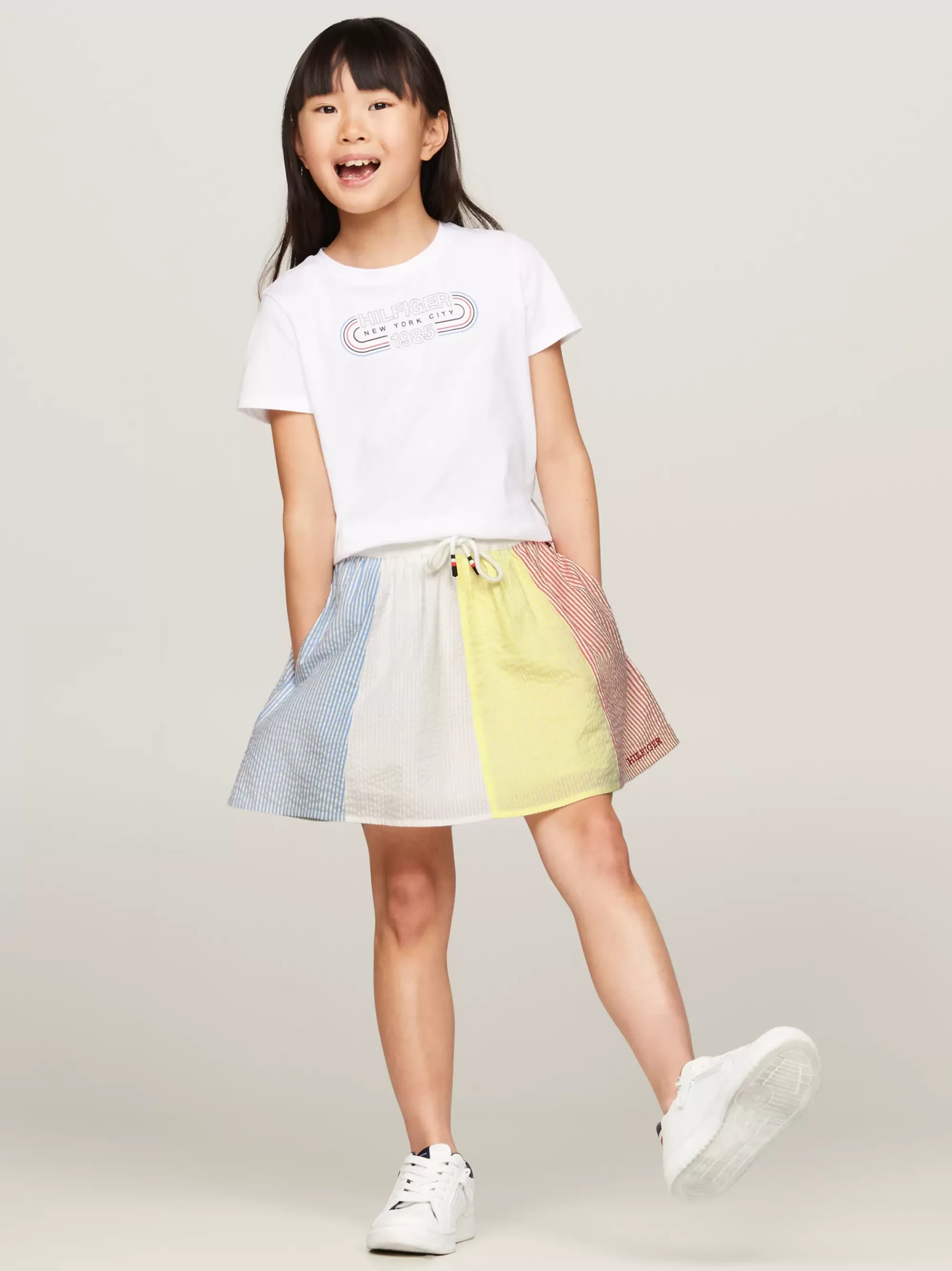 Broeken & Rokken*Tommy Hilfiger Seersucker A-line Rok Met Streep MULTI STRIPE
