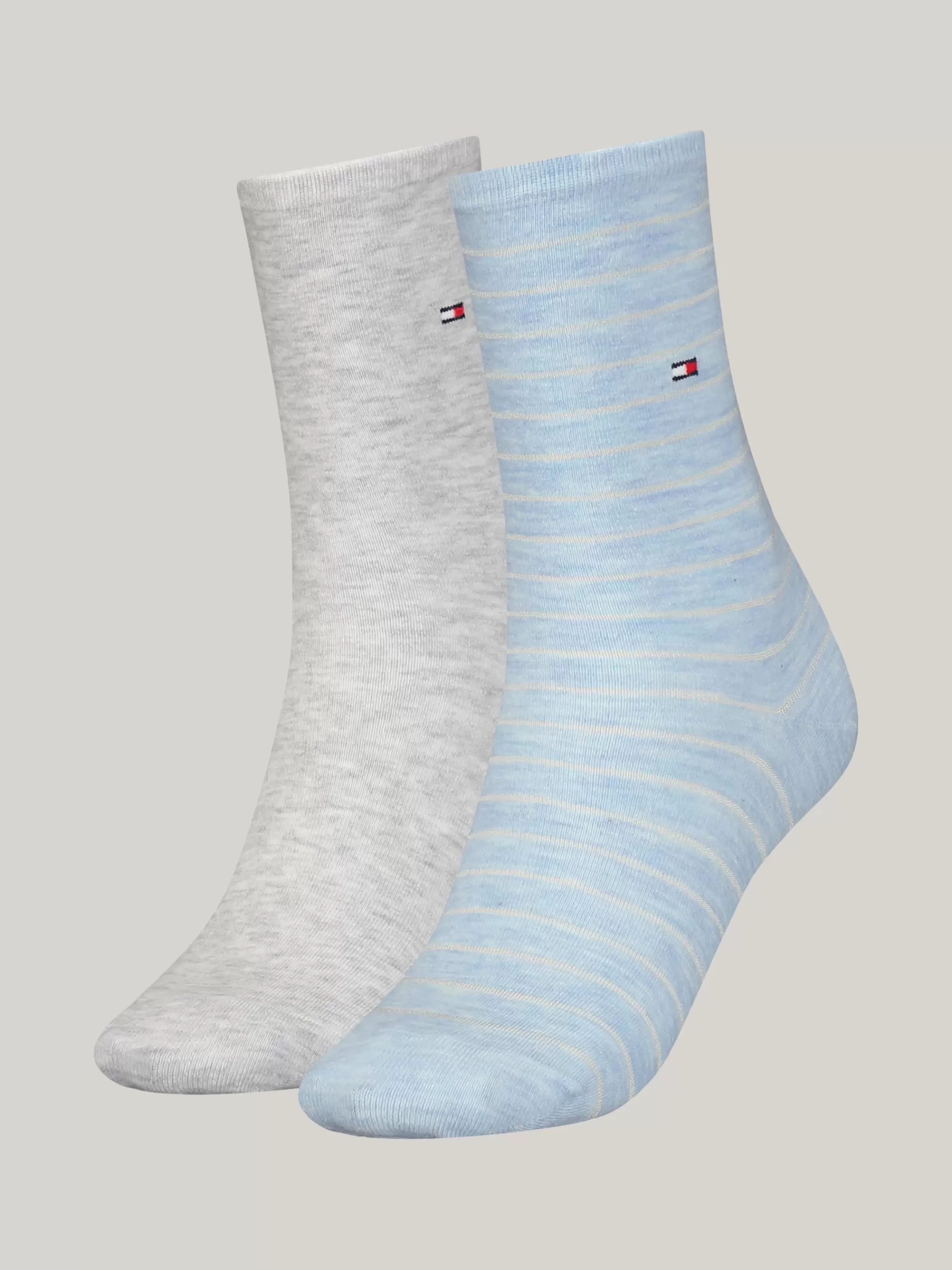 Sokken & Panty's*Tommy Hilfiger Set Met 2 Paar Gestreepte Sokken LIGHT BLUE MELANGE