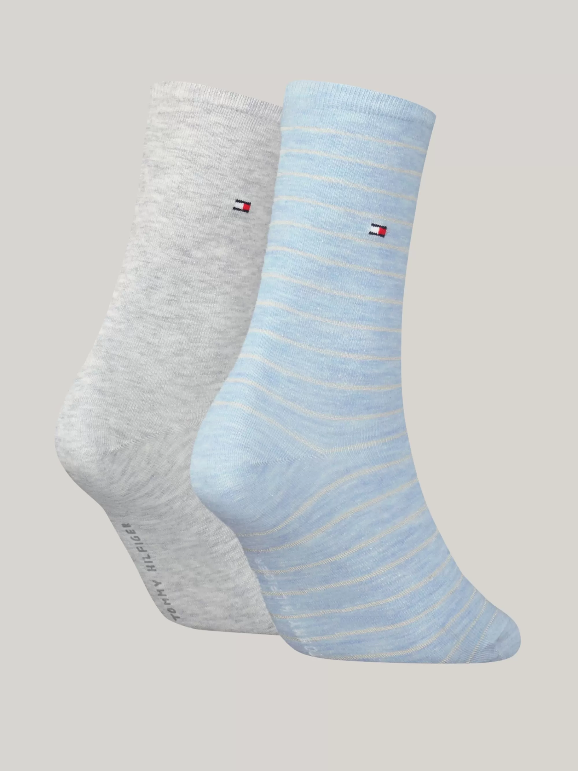 Sokken & Panty's*Tommy Hilfiger Set Met 2 Paar Gestreepte Sokken LIGHT BLUE MELANGE