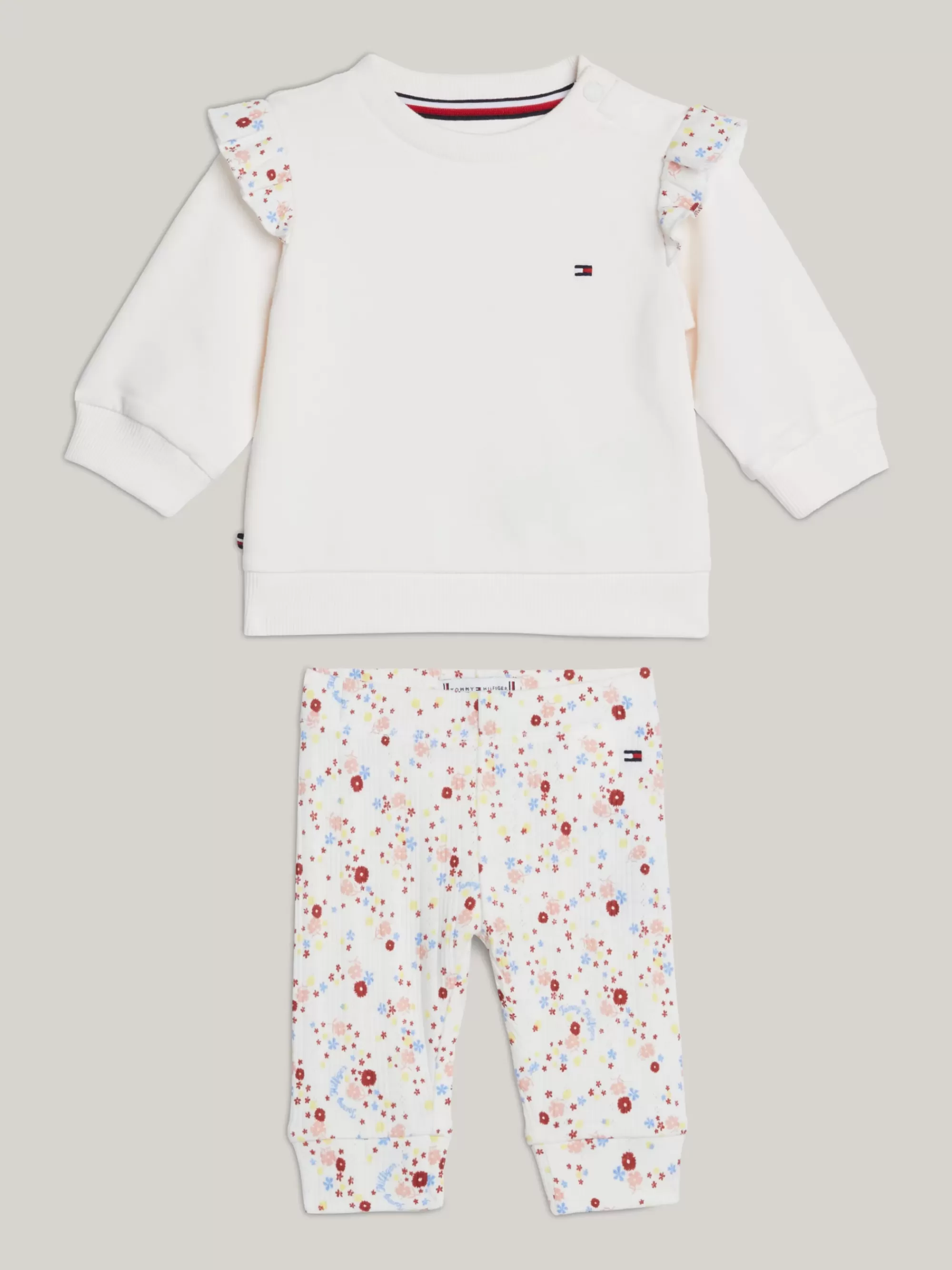 Meisjes | Jongens*Tommy Hilfiger Set Met Sweatshirt En Jogger Met Bloemenprint ANCIENT WHITE FLOWER ALLOVER