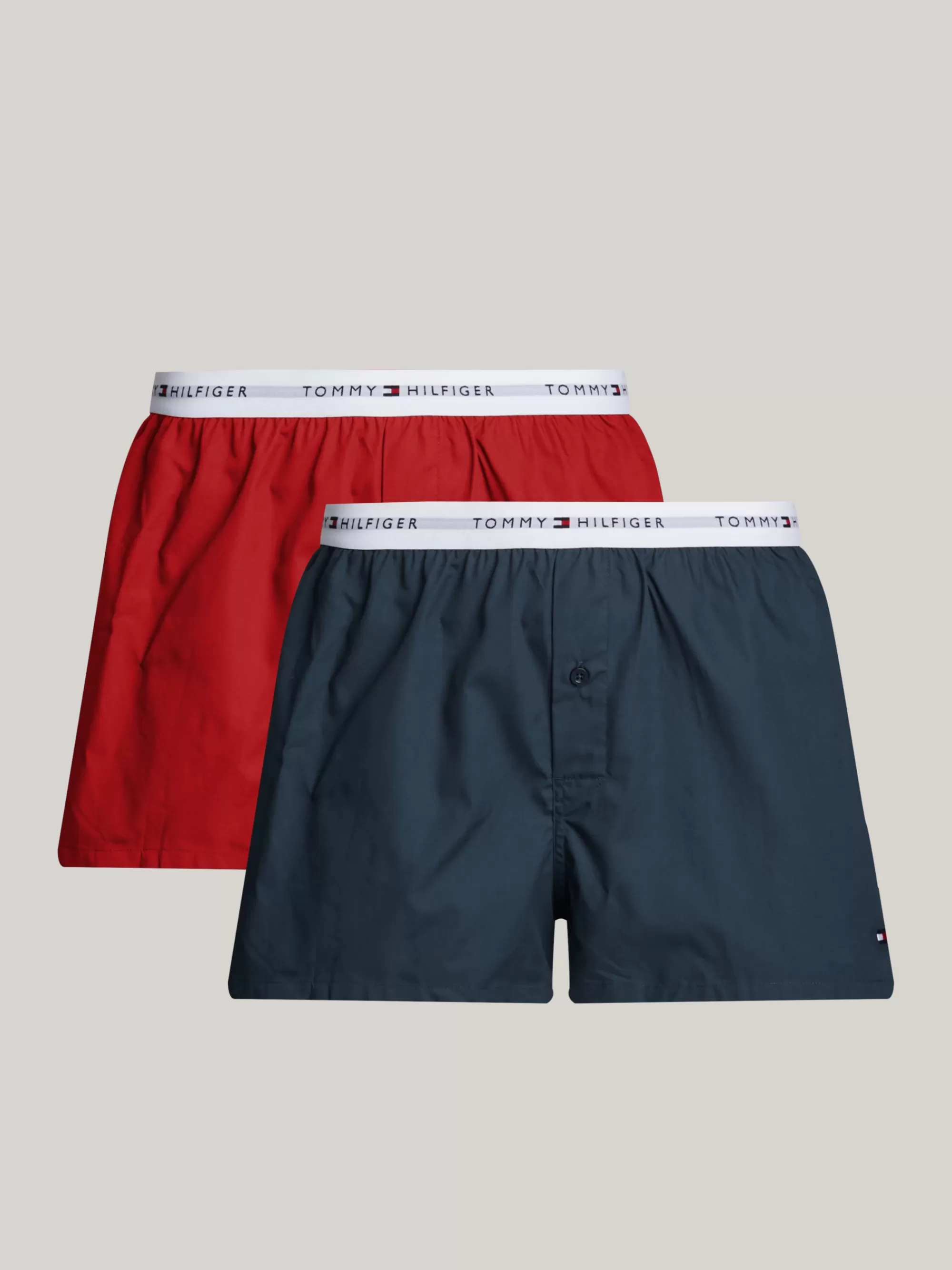 Ondergoed*Tommy Hilfiger Set Van 2 Boxershorts Met Repeat Logo DARK MAGMA/MILITARY DENIM