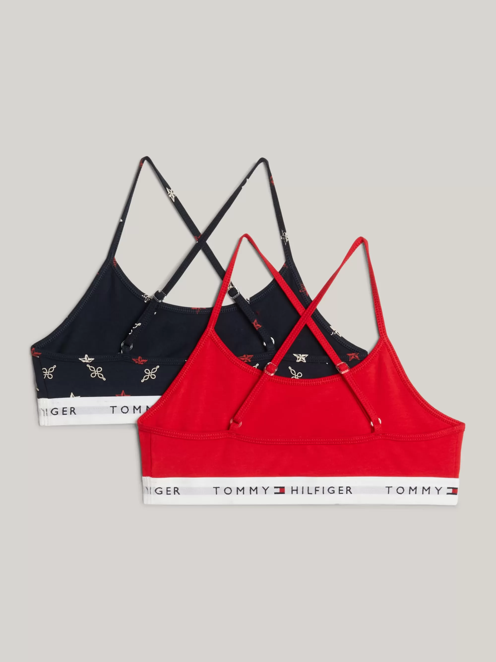 Ondergoed & Sokken*Tommy Hilfiger Set Van 2 Bralettes Met Gekruiste Bandjes ROPE STAR AOP/PRIM RED