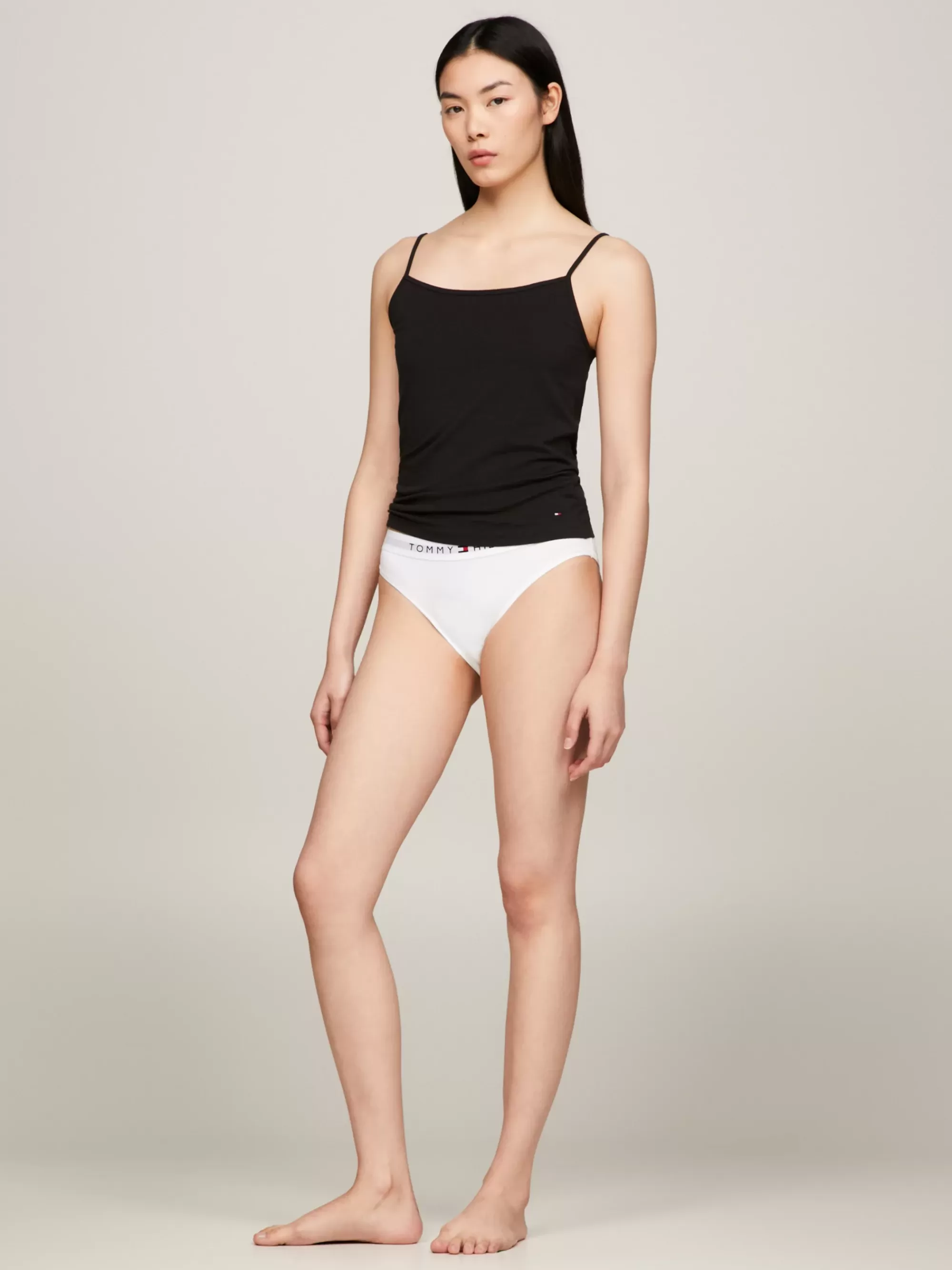 Loungewear*Tommy Hilfiger Set Van 2 Cami Tops Met Geborduurde Vlag BLACK/MISTY BLUSH