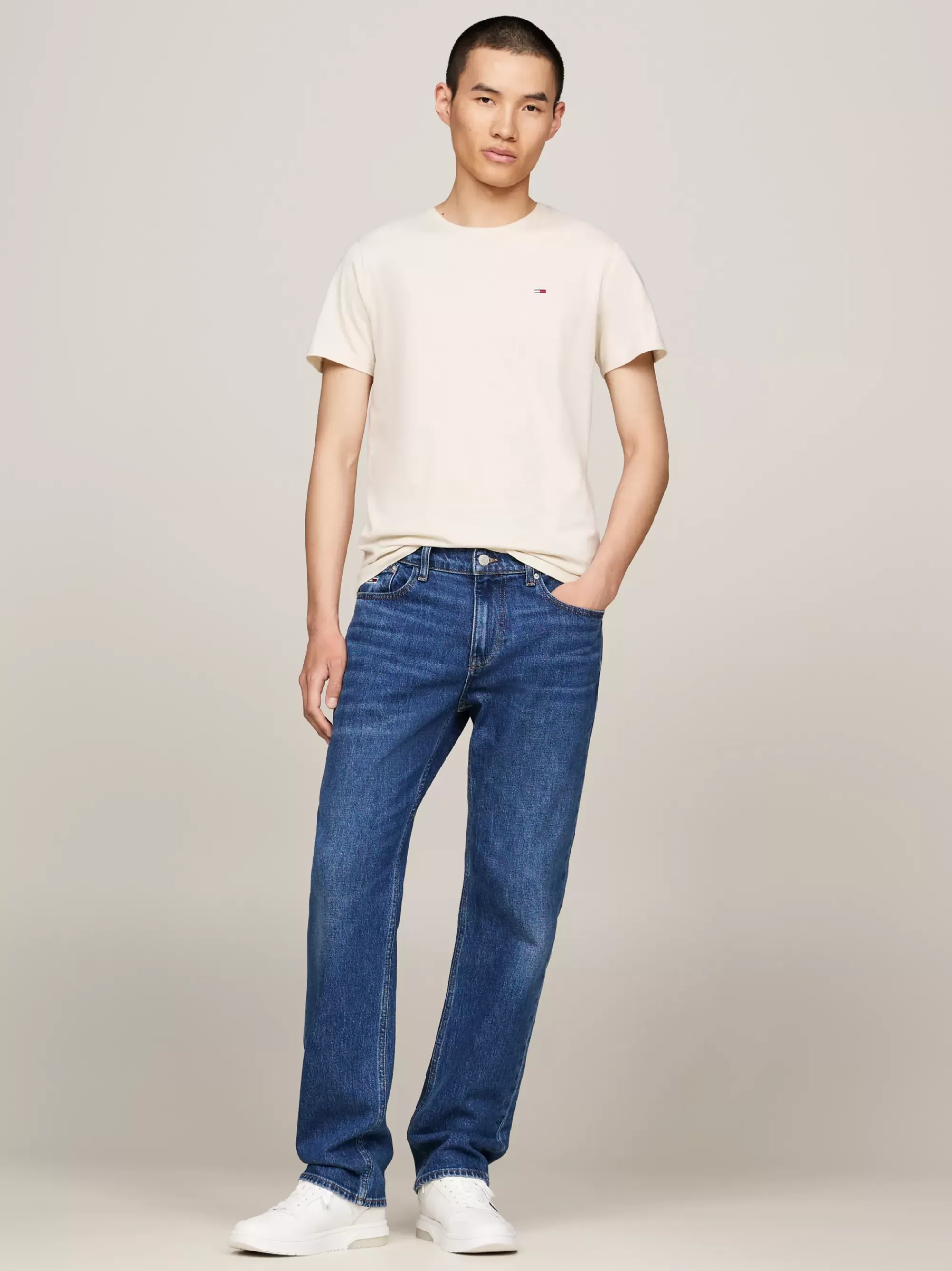 Plus Size Kleding & Inclusieve Maten | T-Shirts*Tommy Hilfiger Set Van 2 Extra Slim Fit T-shirts Van Jersey NEWSPRINT / WHITE