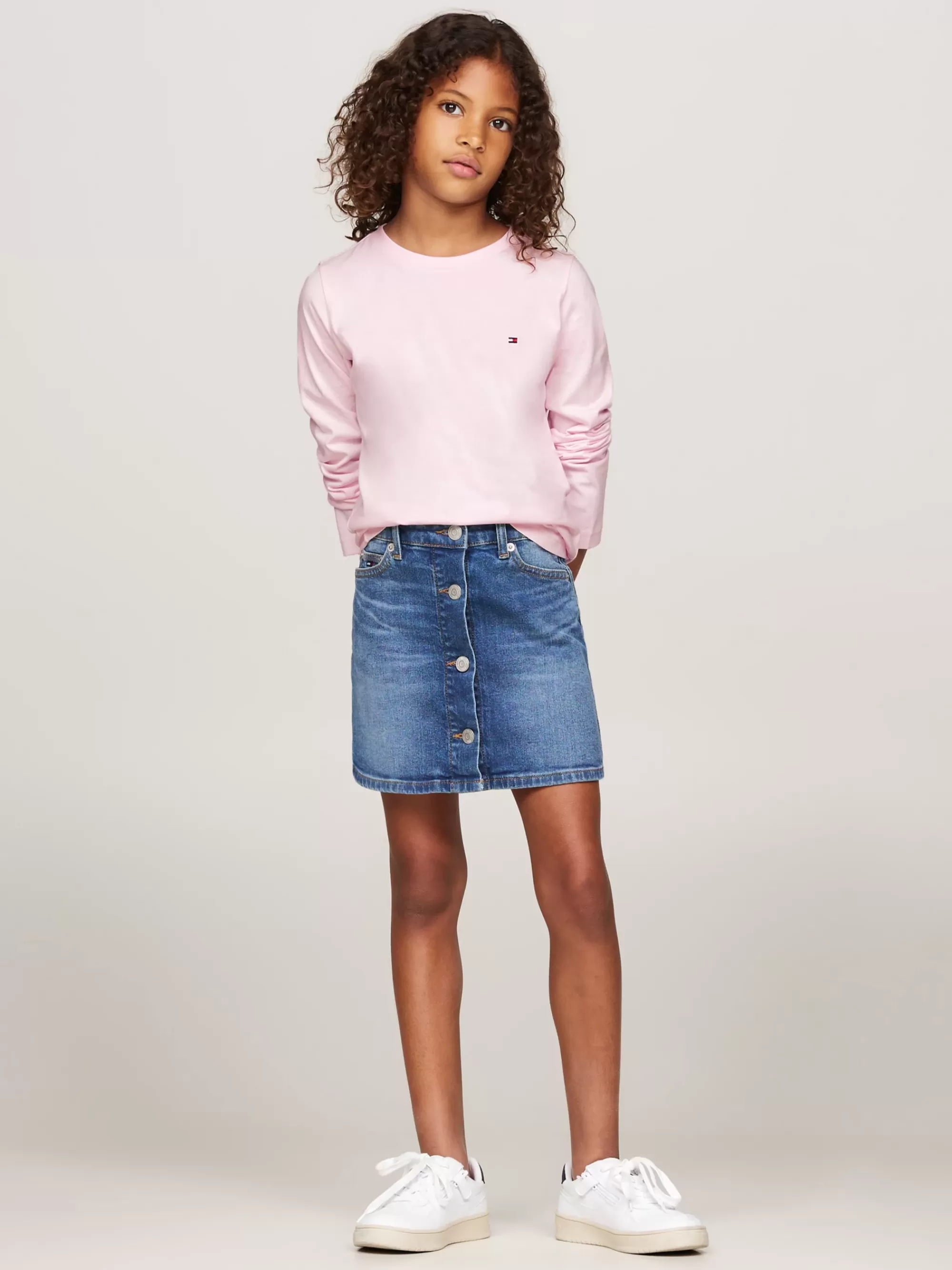 Ondergoed & Sokken*Tommy Hilfiger Set Van 2 Longsleeve Signature-T-shirts LIGHT PINK/WHITE