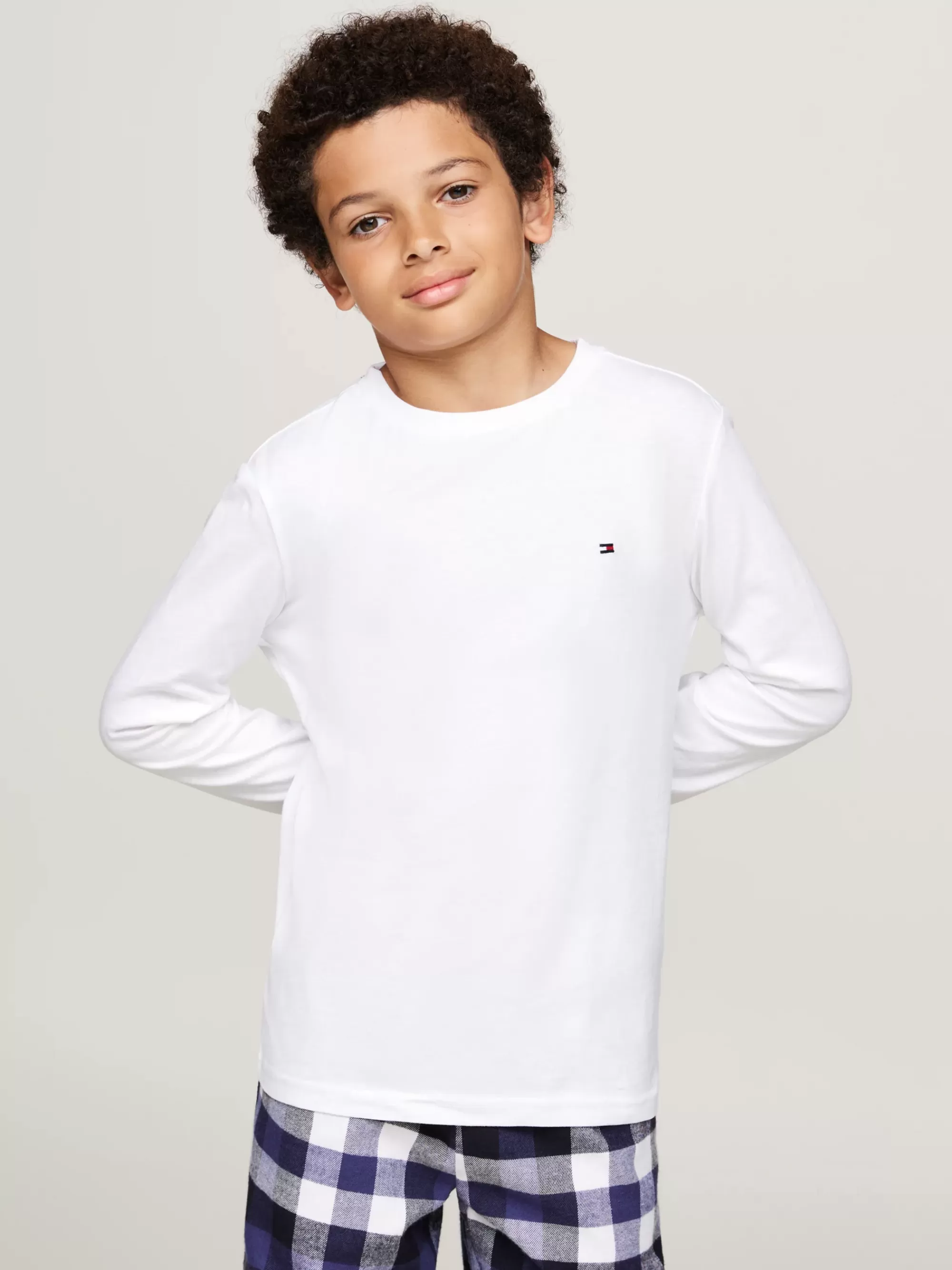T-Shirts & Polo's | Underwear & Socks*Tommy Hilfiger Set Van 2 Longsleeve T-shirts Met Vlag DESERT SKY/WHITE